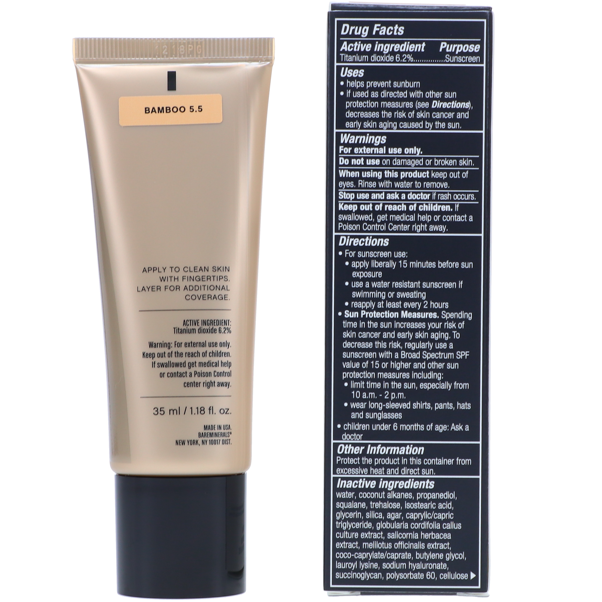 bareMinerals Complexion Rescue Tinted Hydrating Gel Cream Broad Spectrum SPF 30 Bamboo 5.5 1.18 oz