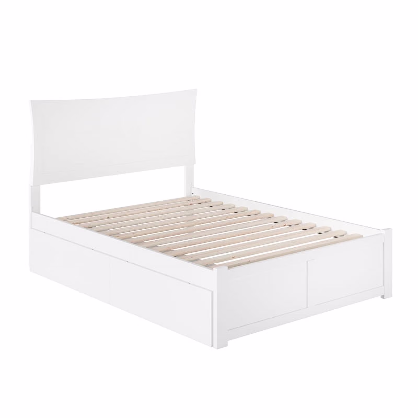 Leo & Lacey Urban Full Storage Platform Bed in White
