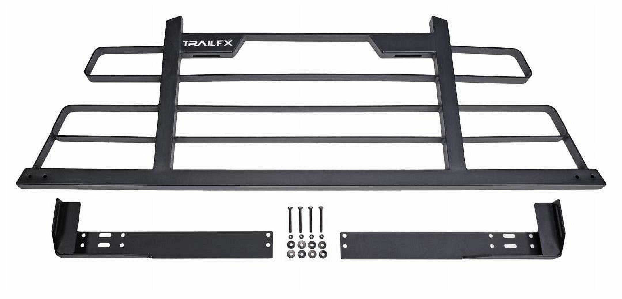 TrailFX HR002B Threaded Fasteners Titanium Black Powder Coated Frame Only Headache Rack