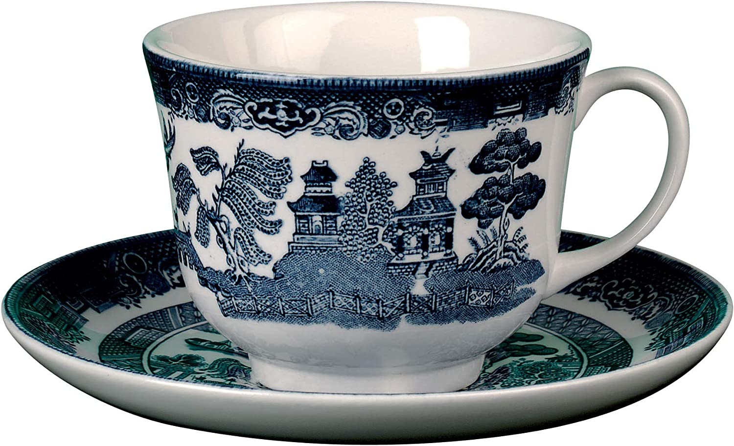 Johnson Brothers Willow Blue 20 Piece Dinnerware Set, Stoneware, Blue