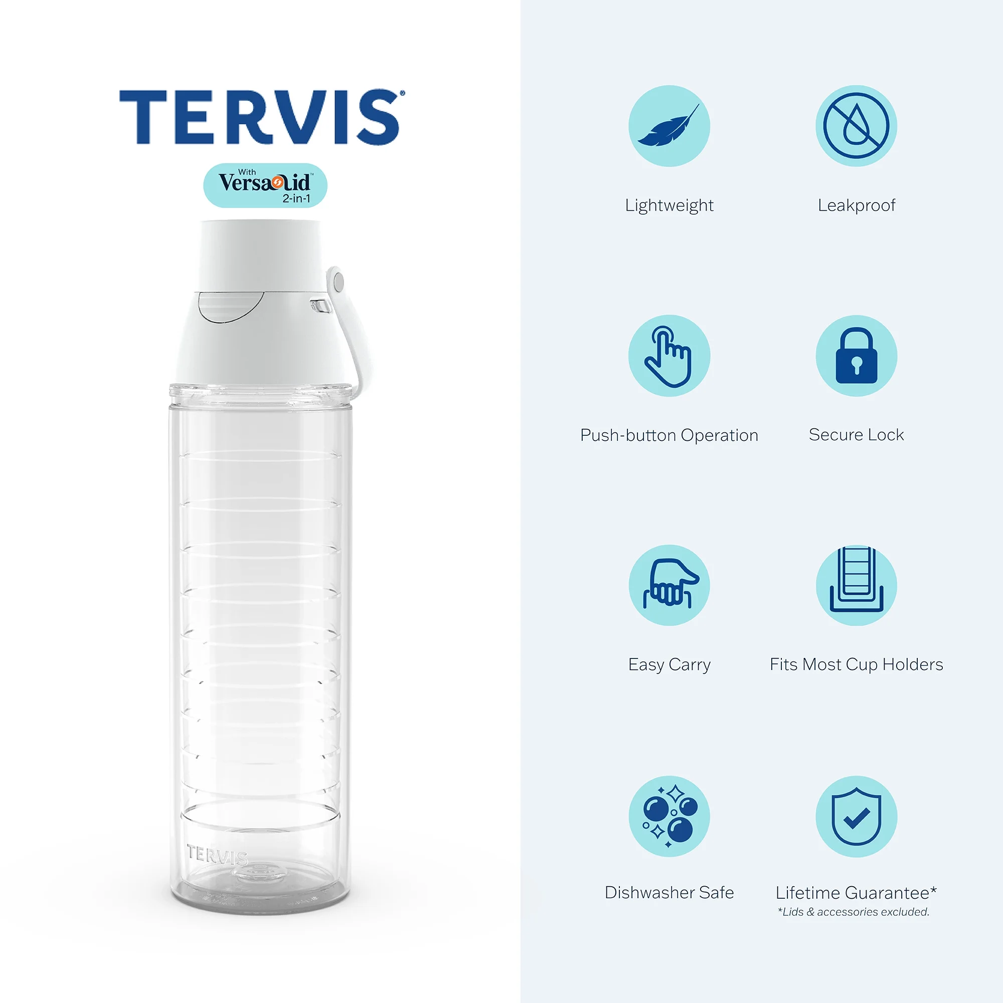 Tervis Disney Fundamentals Collection Made in USA Double Walled  Insulated Tumbler Travel Cup Keeps Drinks Cold & Hot, 24oz Venture Lite Water Bottle, Minnie