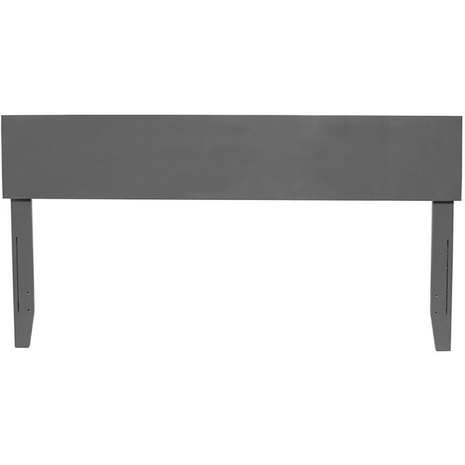 Bowery Hill Traditional Solid Wood Platform King Headboard in Gray