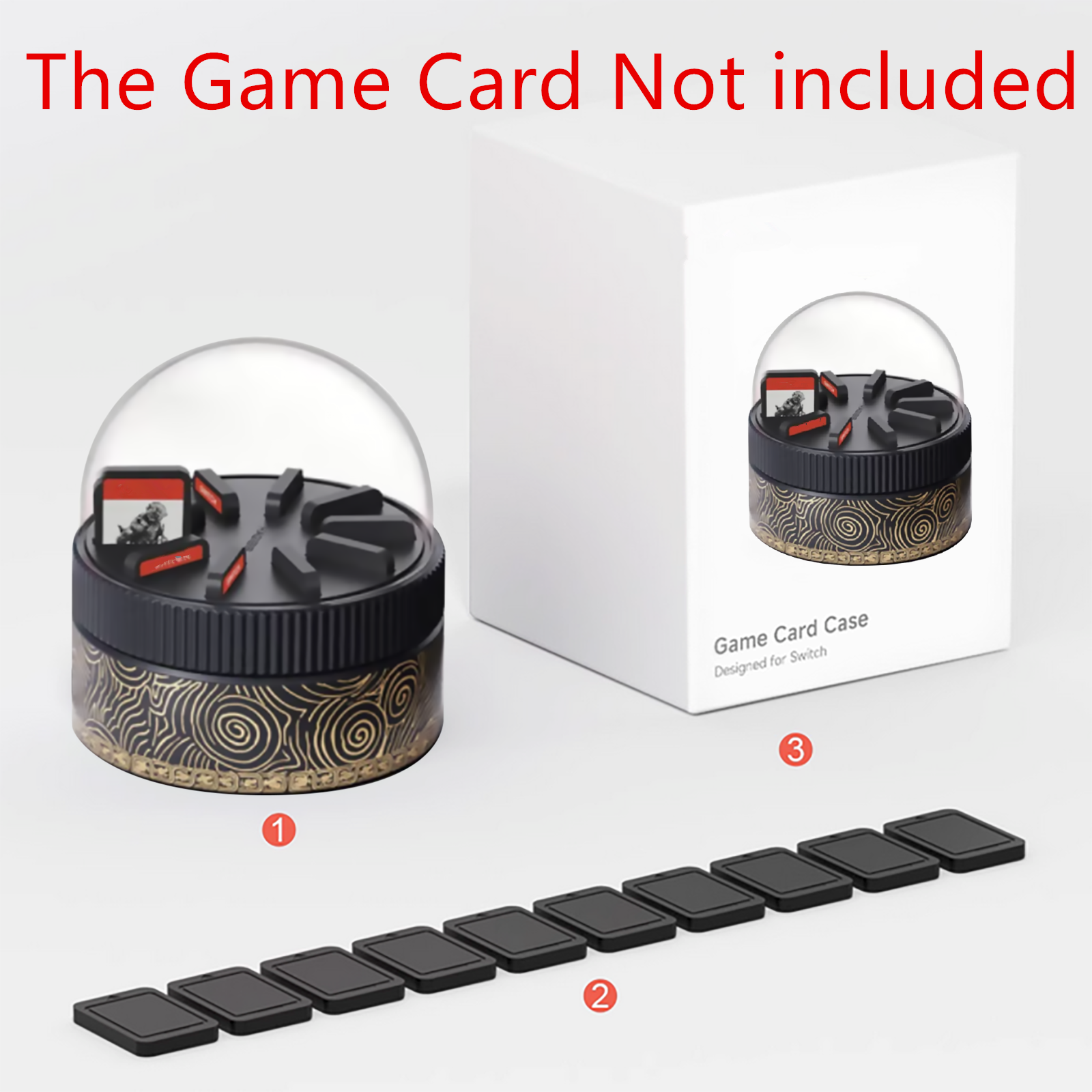 Magnetic Push 10-in-1 Game Card Storage Box Micro SD Cards Hard Shell Holder