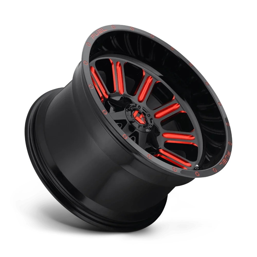 Fuel 1PC Aluminum Rim D621 HARDLINE 20X10in Gloss Black Red Tinted Clear Finish, D62120009846