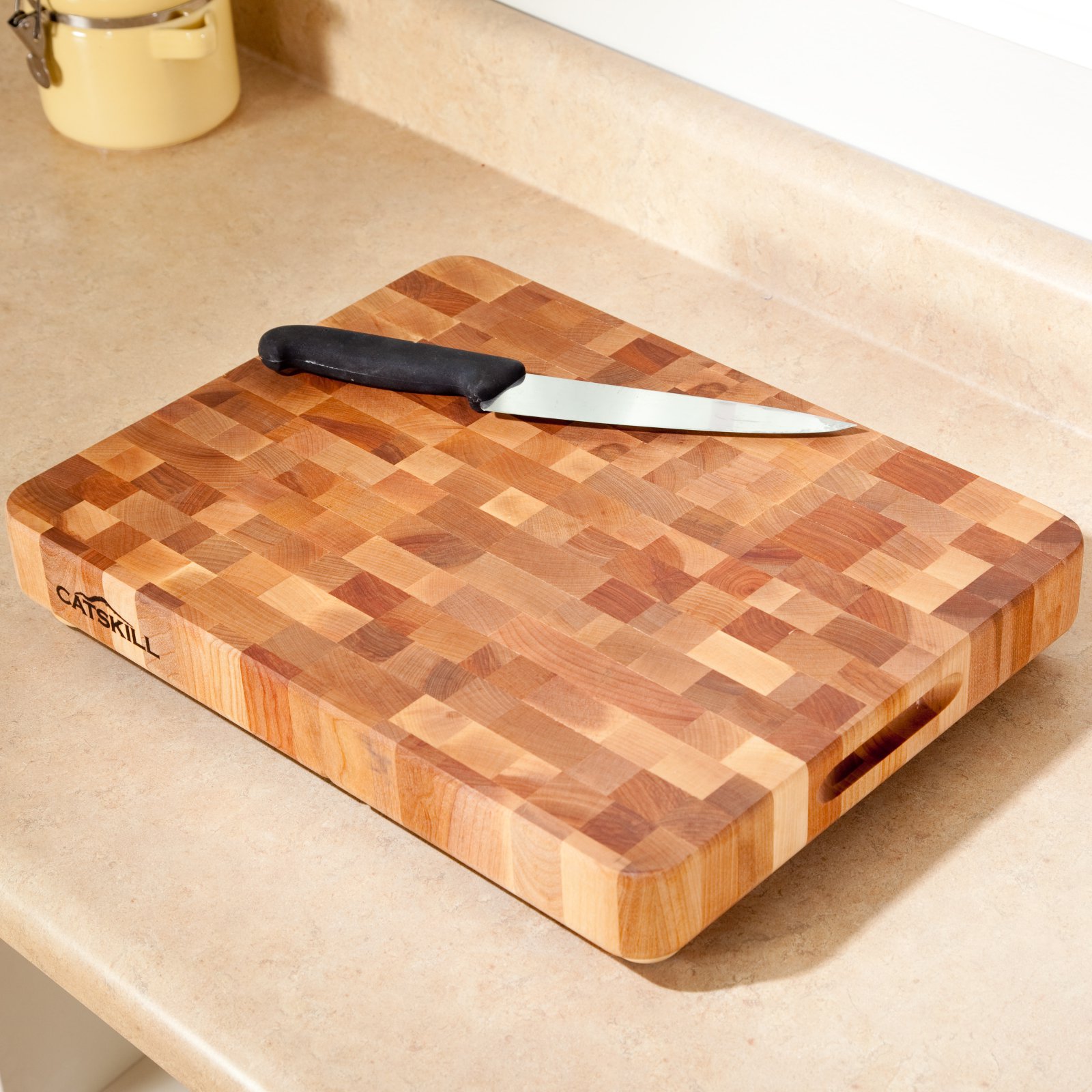 Catskill Craftsmen End Grain Cutting Board with Feet in Birch