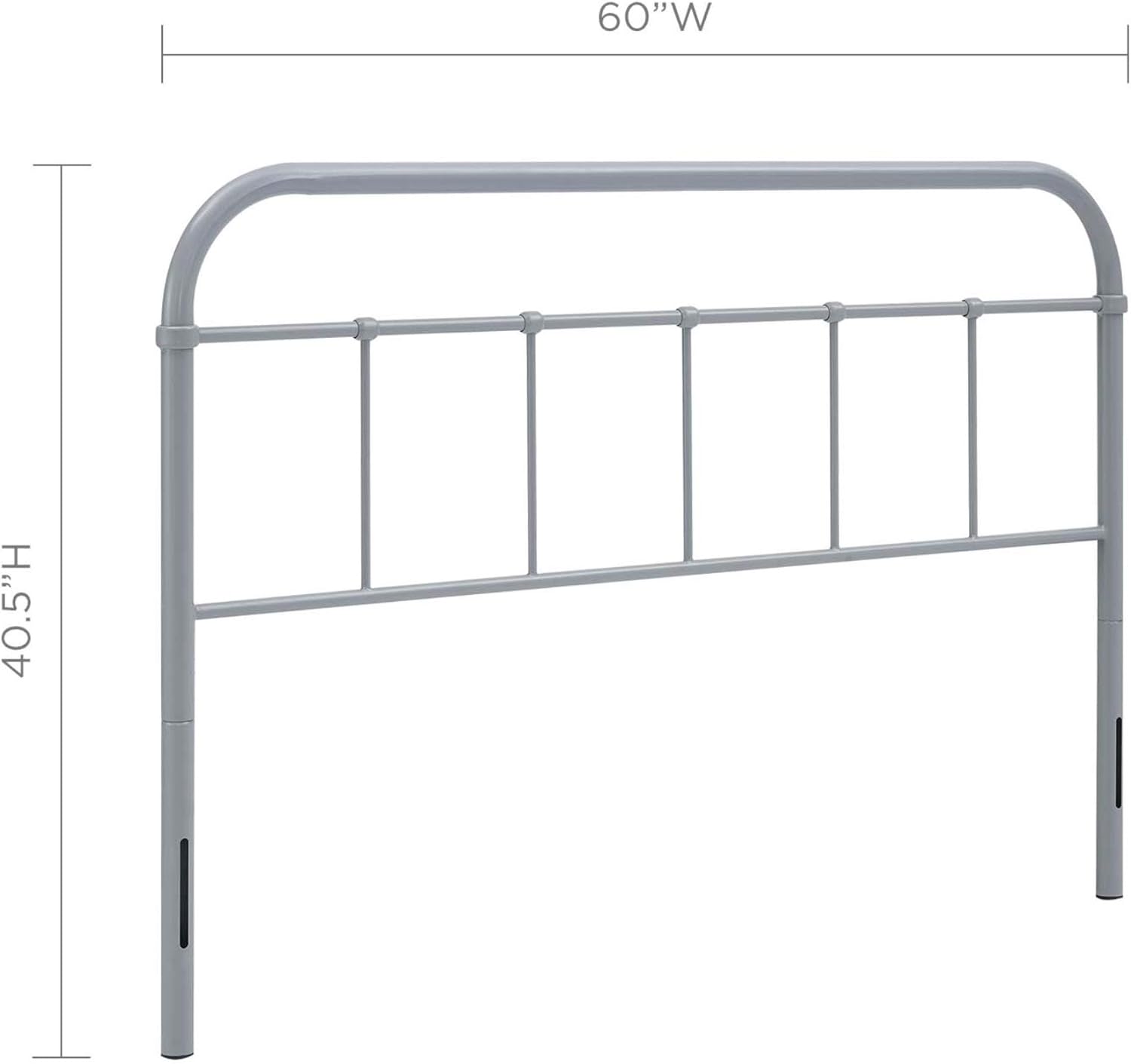 Serena Queen Steel Headboard - Gray