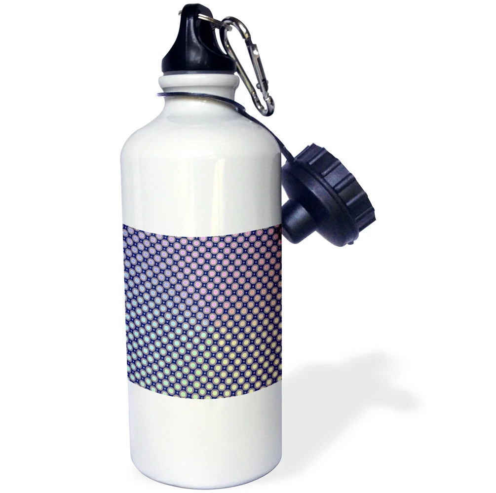 3dRose Color Changing Dots, Sports Water Bottle, 21oz