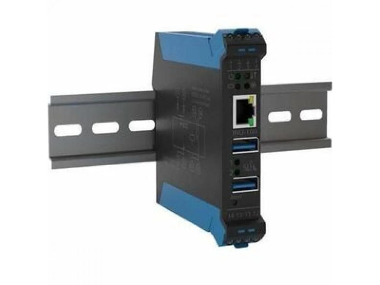 SEH INU-100 Device Server - Twisted Pair x Network (RJ-45) - 2 x USB - 10/100/1000Base-T, 100Base-TX - Gigabit Ethernet - DIN Rail Mountable, Rack-mountable
