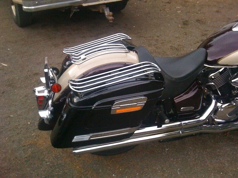 Mutazu Cobalt Blue HL Hard Saddlebag fits SABRE VTX VALKYRIE SPIRIT MAGNA AERO HONDA