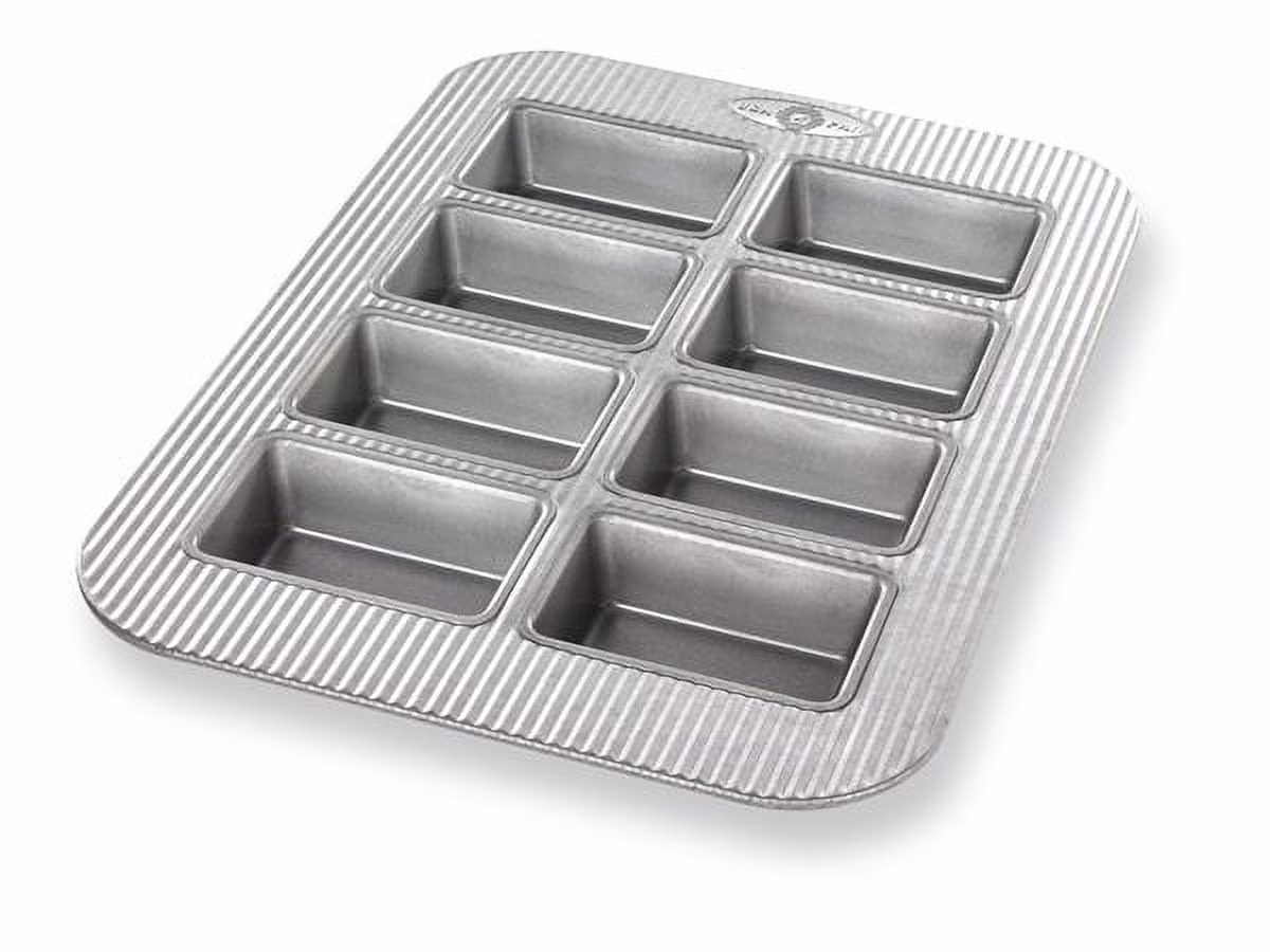 USA Pan Nonstick Mini Loaf Pan, 8 Well