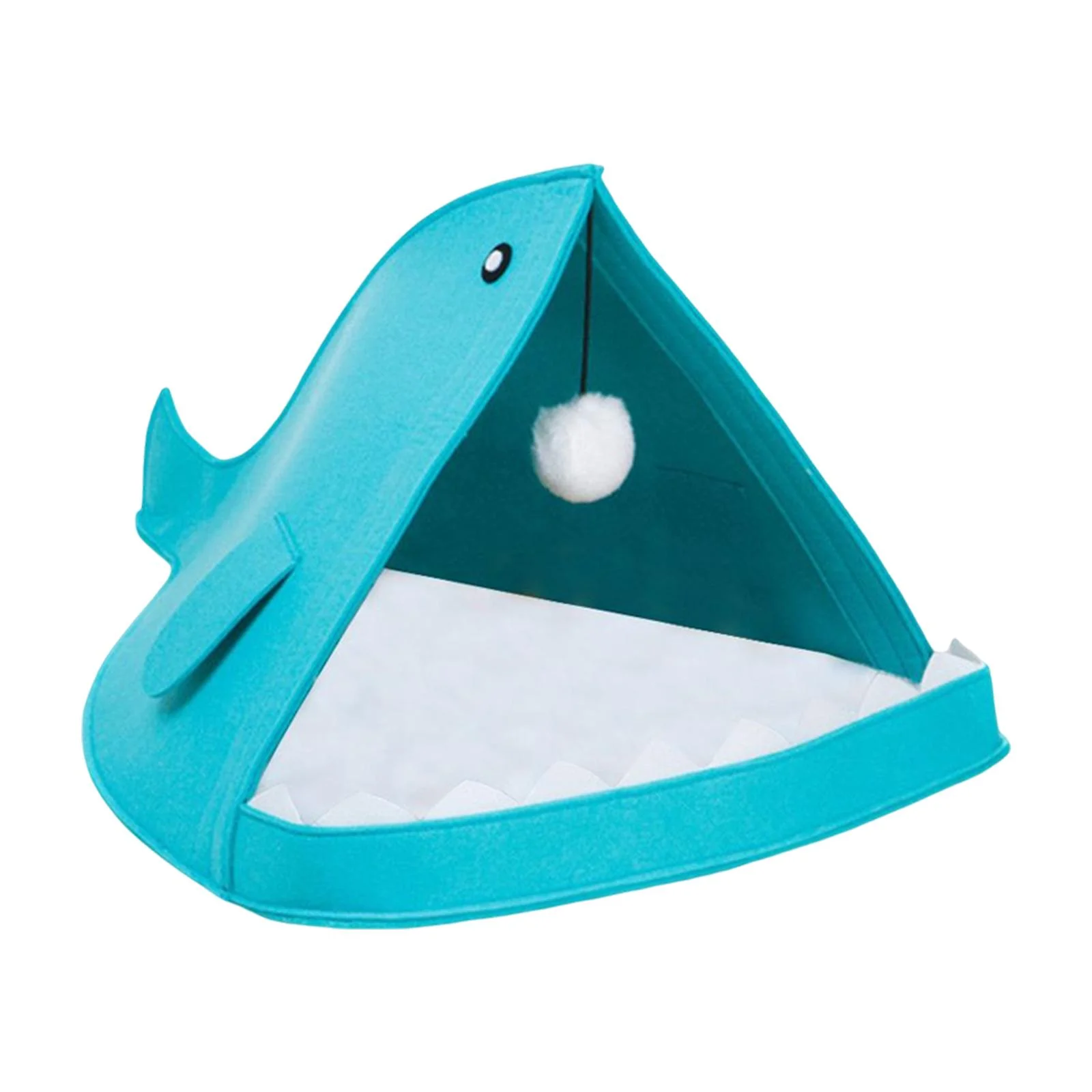 Cat Beds for Indoor Cats Soft Pet Bed Cat Sleeping Nest Comfortable Cat Bed Houses Funny Felt Pet Bed for Puppy Kitten Dog Cat Pet Supplies Blue