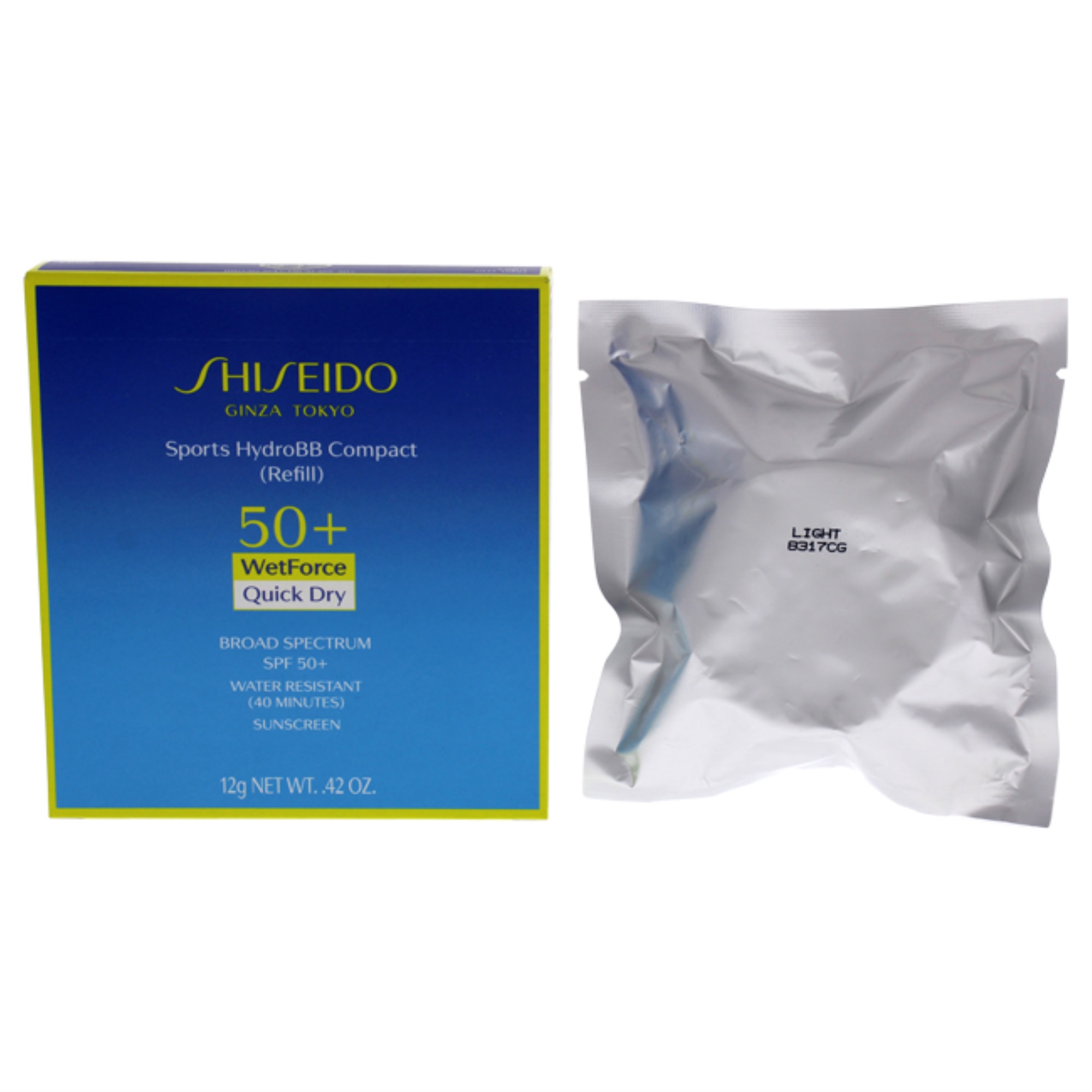 Sports HydroBB Compact Refill SPF 50 - Light by Shiseido for Women - 0.42 oz Powder