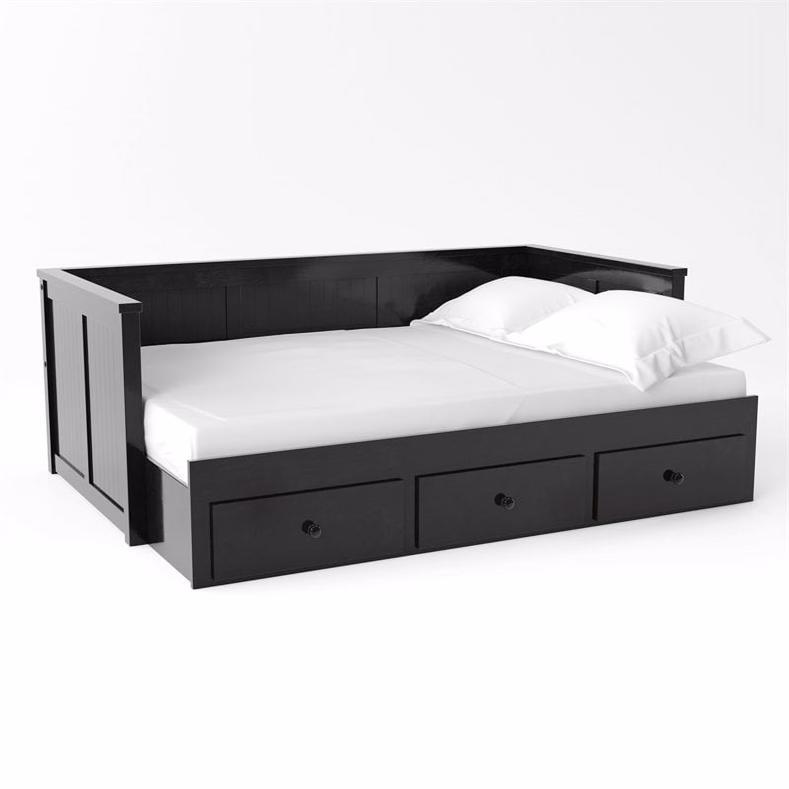 Furniture of America Aidan Cottage Wood Full Daybed with Drawers in Black