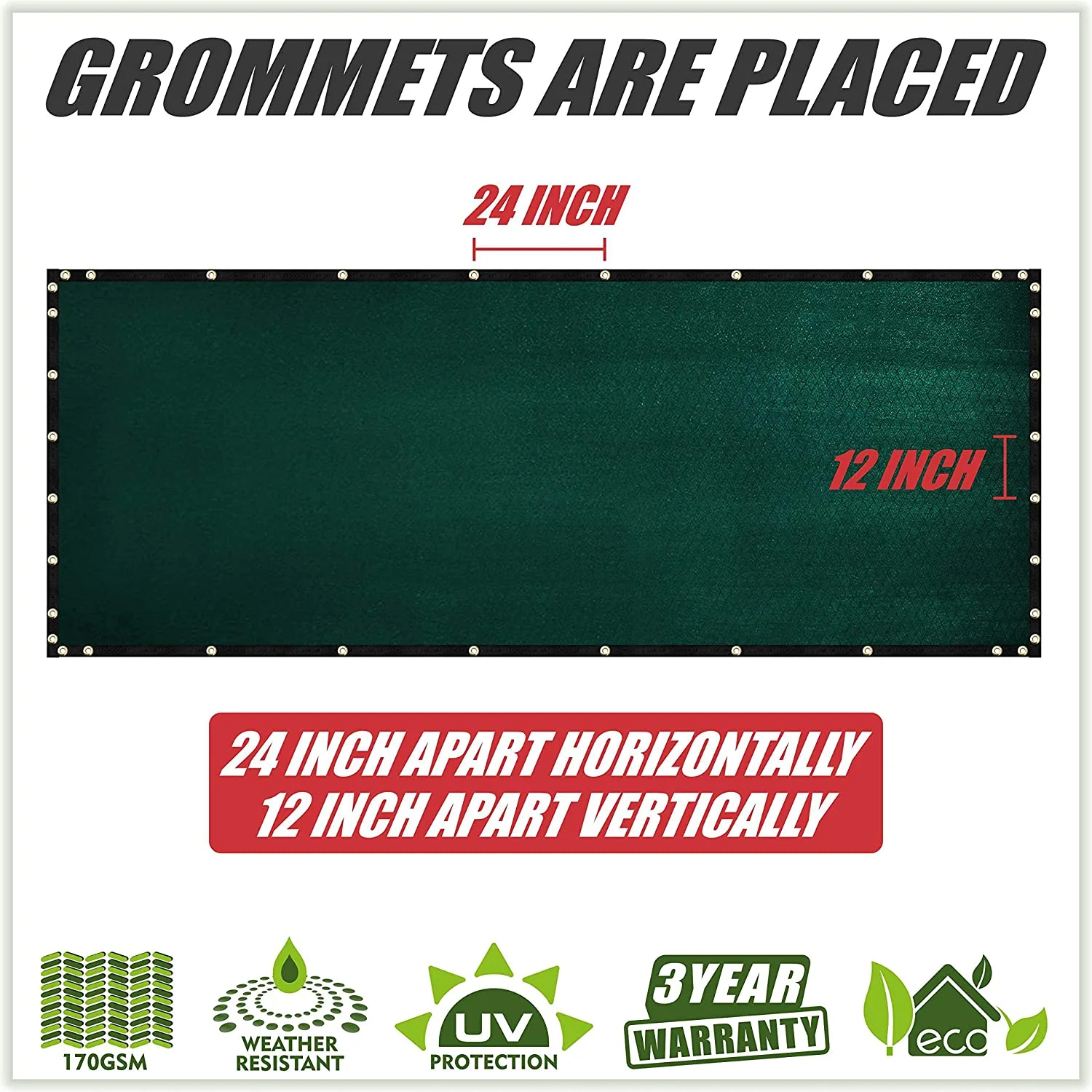 ColourTree 5' x 100' Green Fence Privacy Screen Windscreen Shade Fabric Cloth HDPE, 90% Visibility Blockage, with Grommets, Heavy Duty Commercial Grade, Cable Zip Ties Included - Custom Avalible