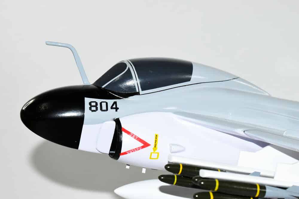 VAH-123 Professionals (1967) A-6A Intruder Model, 1/36th Scale, Mahogany, Navy