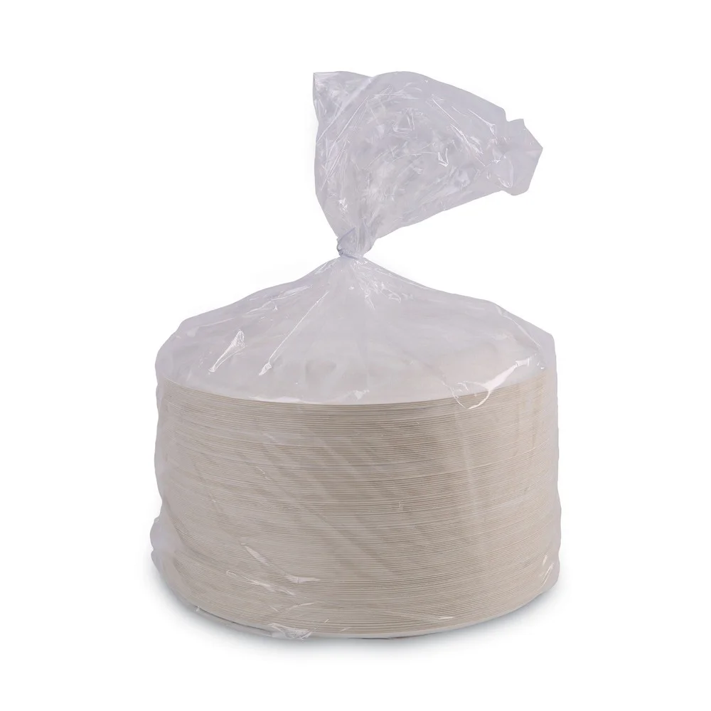 Boardwalk PL-10BW Bagasse 10 in. Plate - White (500/Carton)