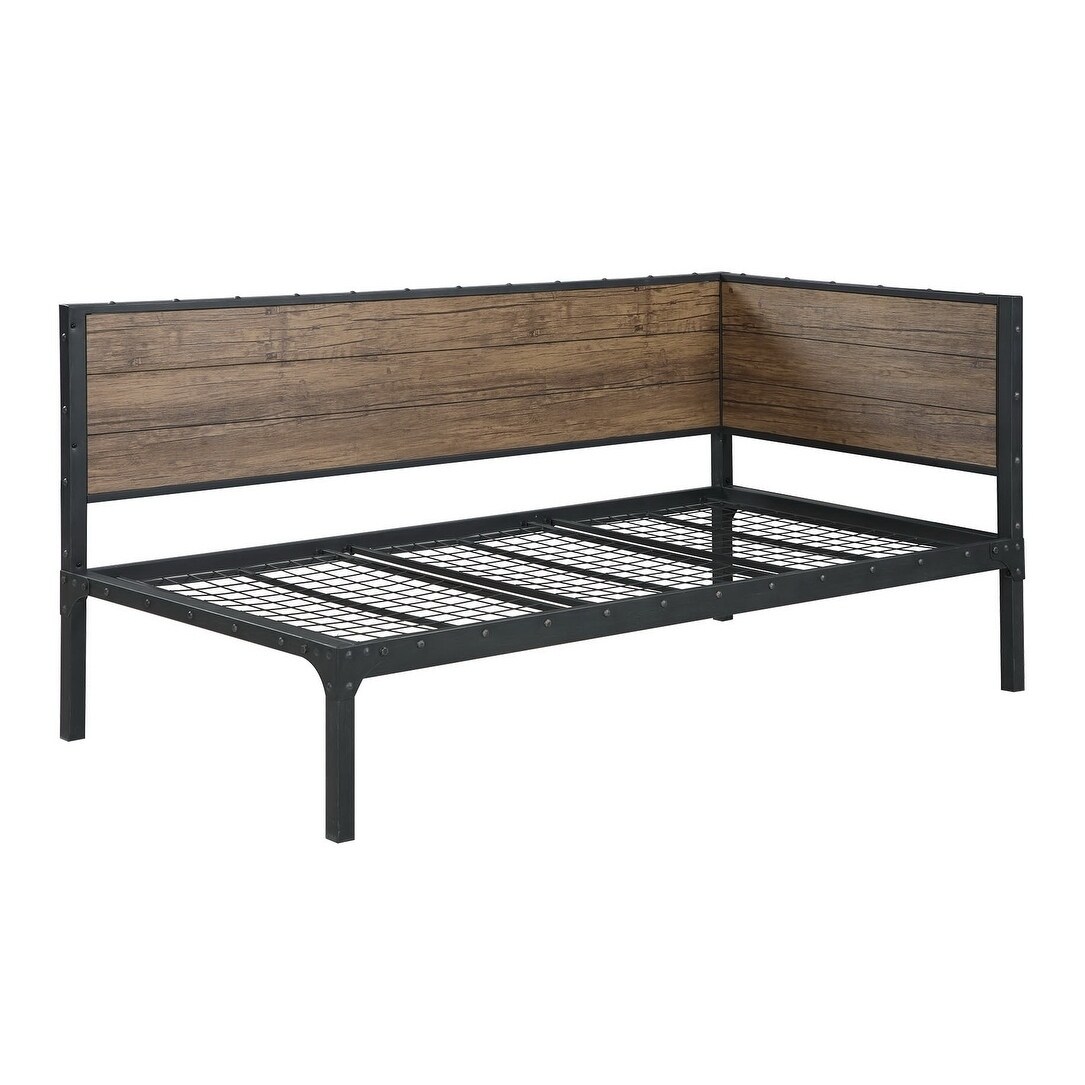 Coaster  Furniture Getler Weathered Chestnut and Black Daybed
