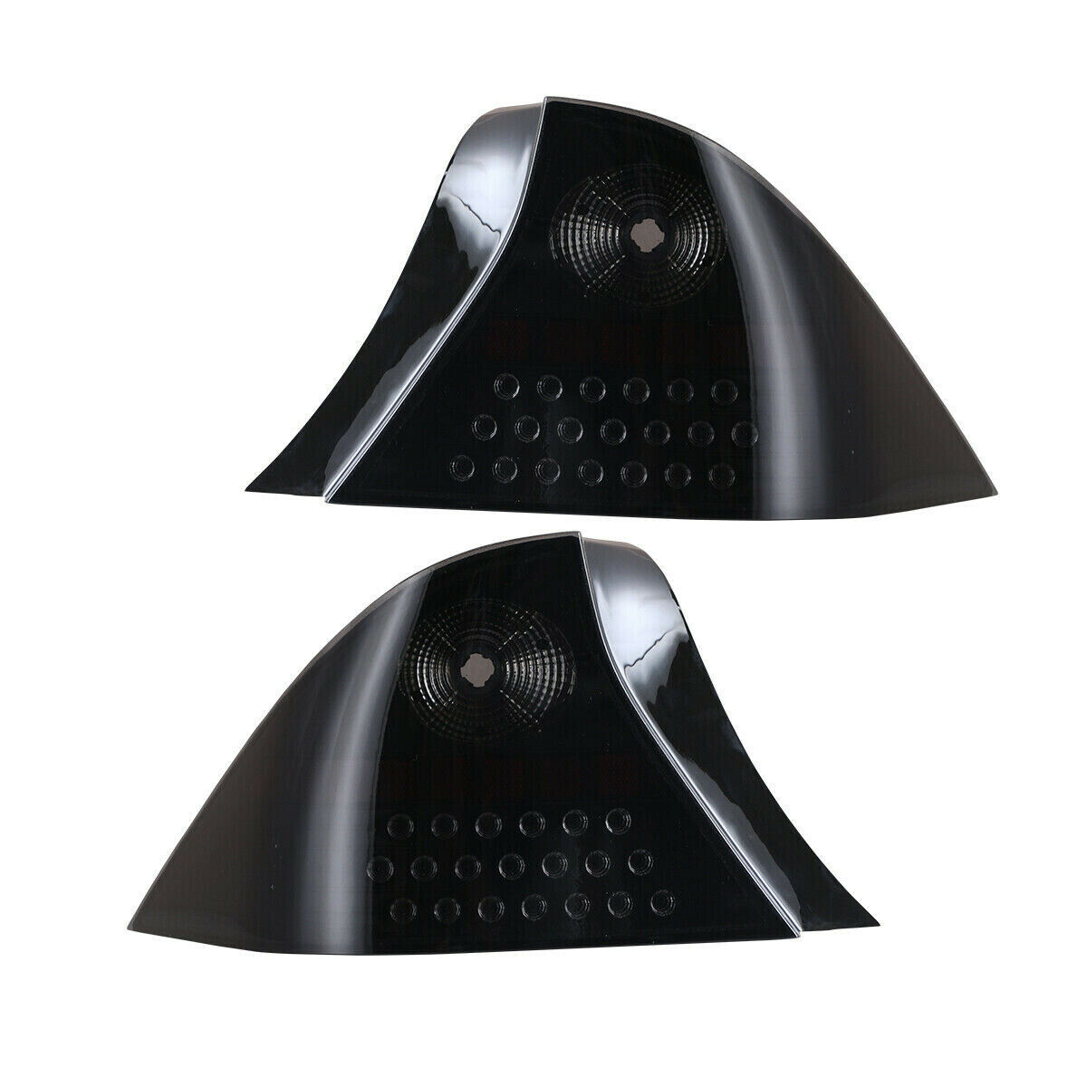 LED Black Smoke Lens Tail Lights Rear Lamps Pair for 2001-2003 Honda Civic Coupe