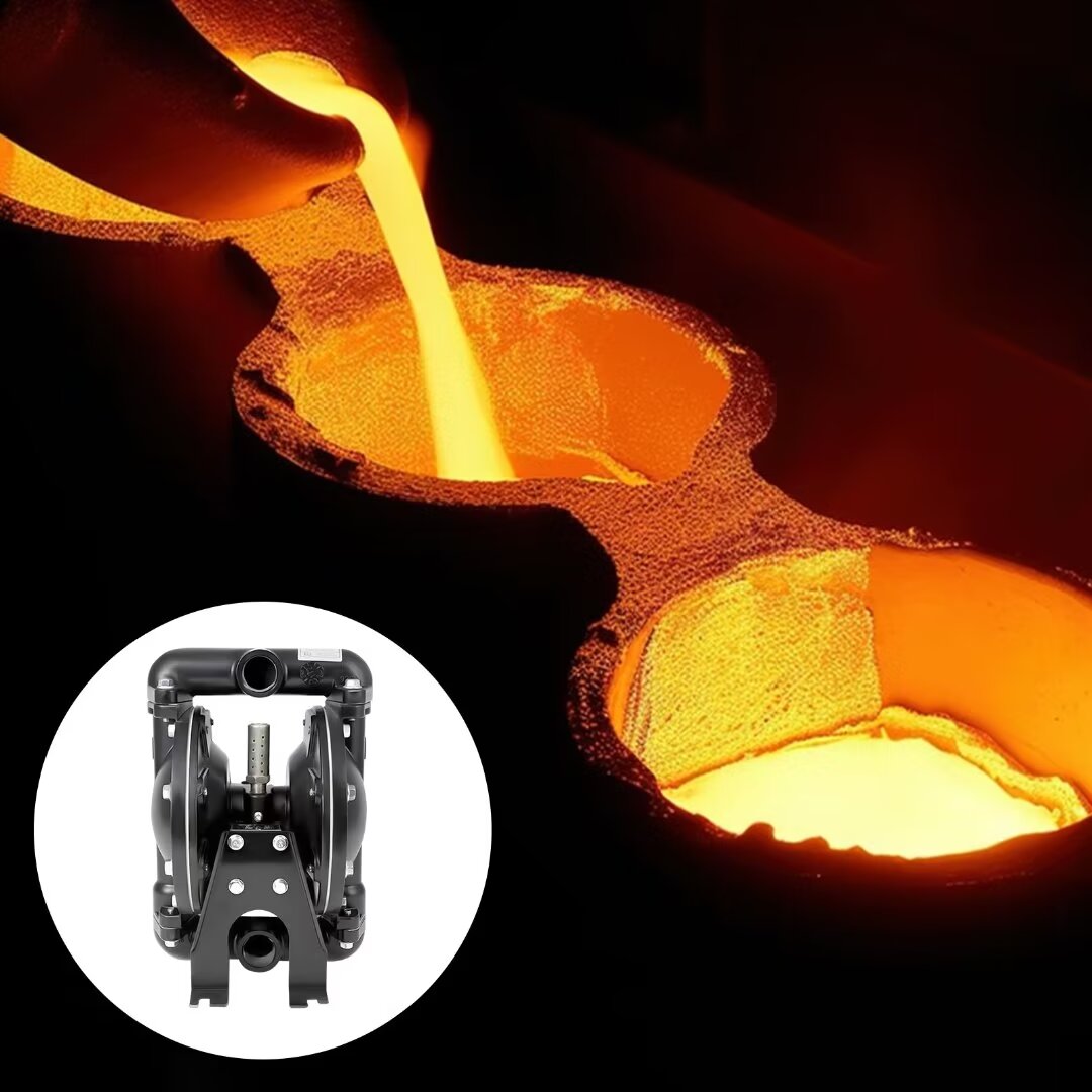 Oukaning Air operated double diaphragm pump 1 inch aluminum inlet and outlet 35 GPM Max 120PSI