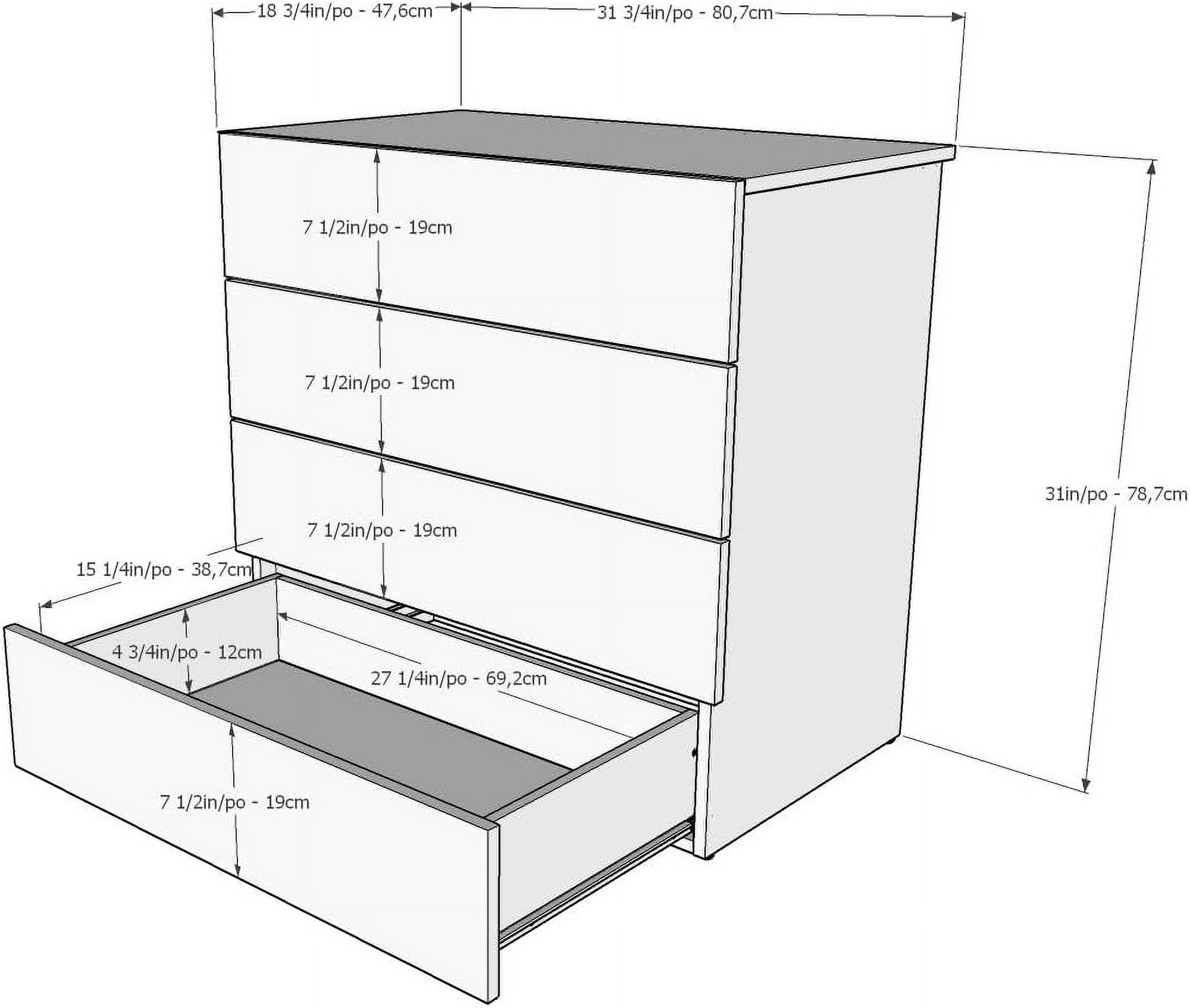402482 4-Piece Bedroom Set With Bed Frame, Headboard, Nightstand & Dresser