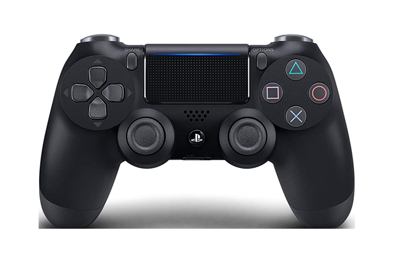 Sony Dual Shock Black Gaming Controller PS4 Console With Black Gaming Buds + Cleaning Kit BOLT AXTION Bundle Like New