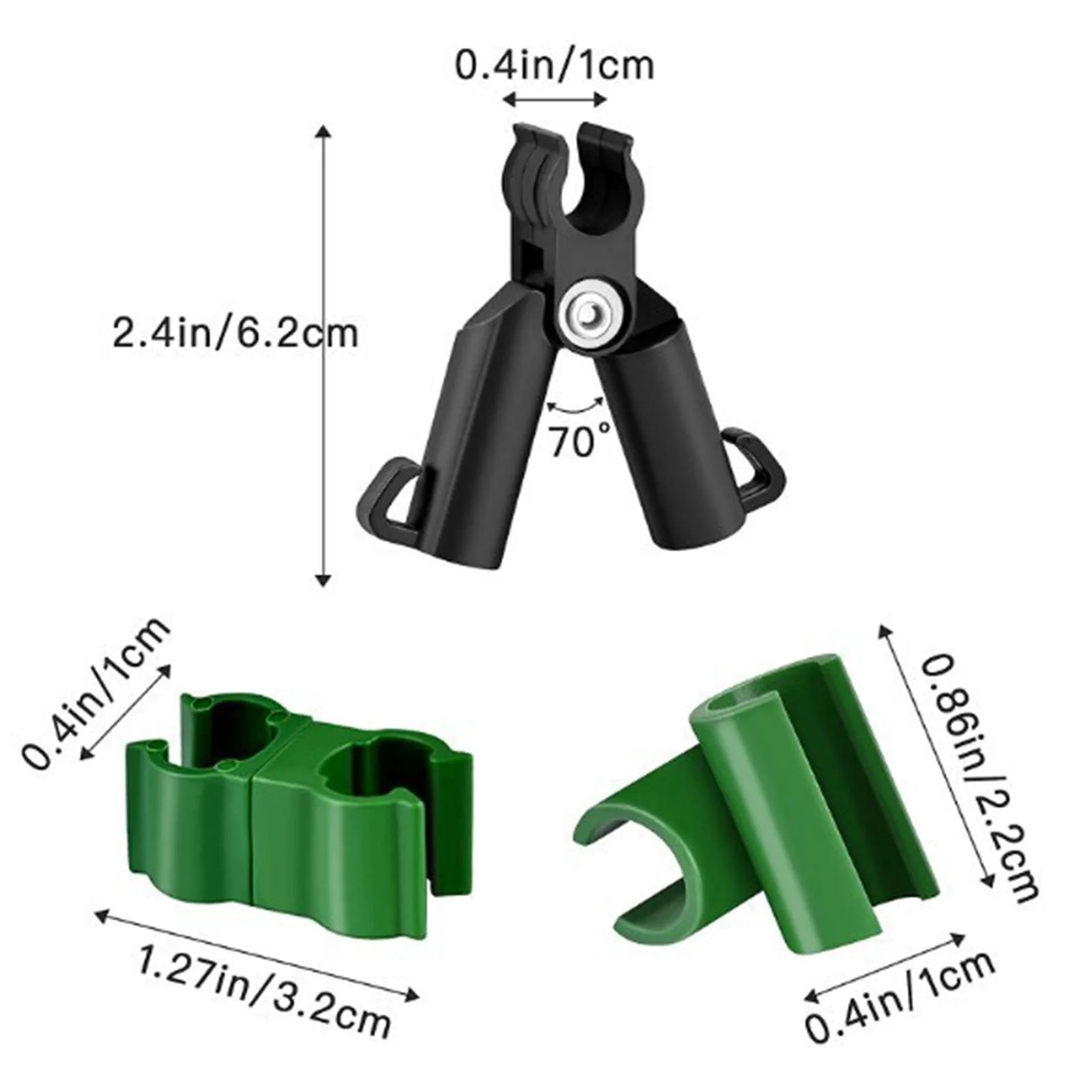 50Pcs Plants Connector Clip, Netting Reusable Fixing Bracket Rod Clamps Plant Swivel Clips for Awning Pillar Plant Stakes Vegetable