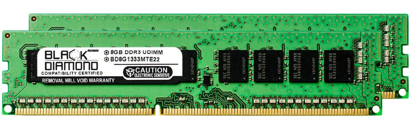 16GB 2X8GB RAM Memory for SuperMicro X9 Series X9SCL+-F DDR3 UDIMM 240pin PC3-10600 1333MHz Black Diamond Memory Module Upgrade