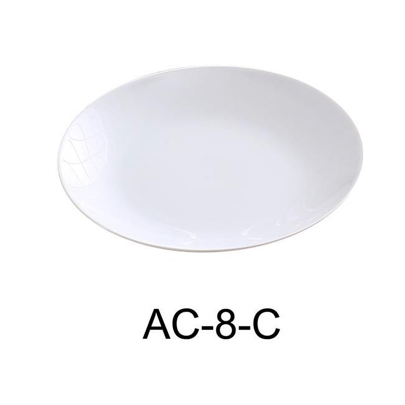 8 in. ABCO Coupe Plate - Porcelain, Super White - Pack of 36
