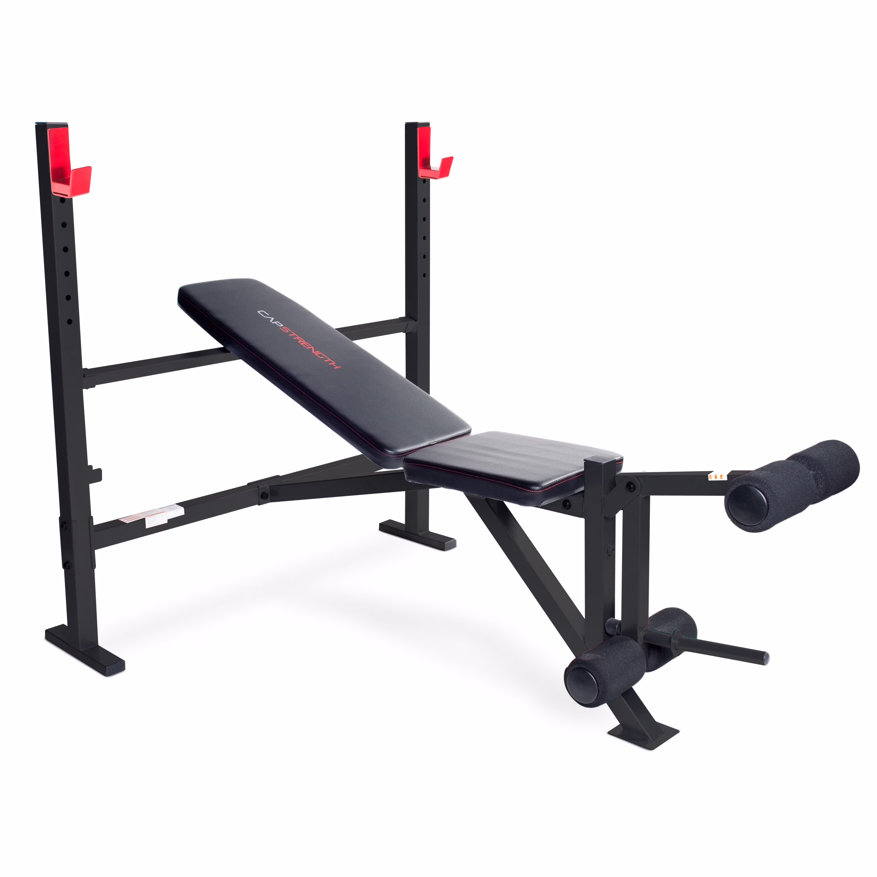 CAP Strength Deluxe Mid-Width Weight Bench with Leg Attachment (500lb Capacity), Black