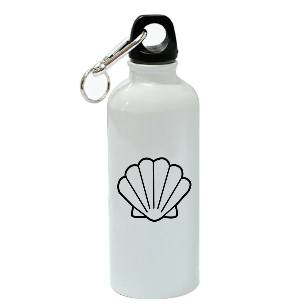 Seashell White Aluminum Sports 20 oz Water Bottle