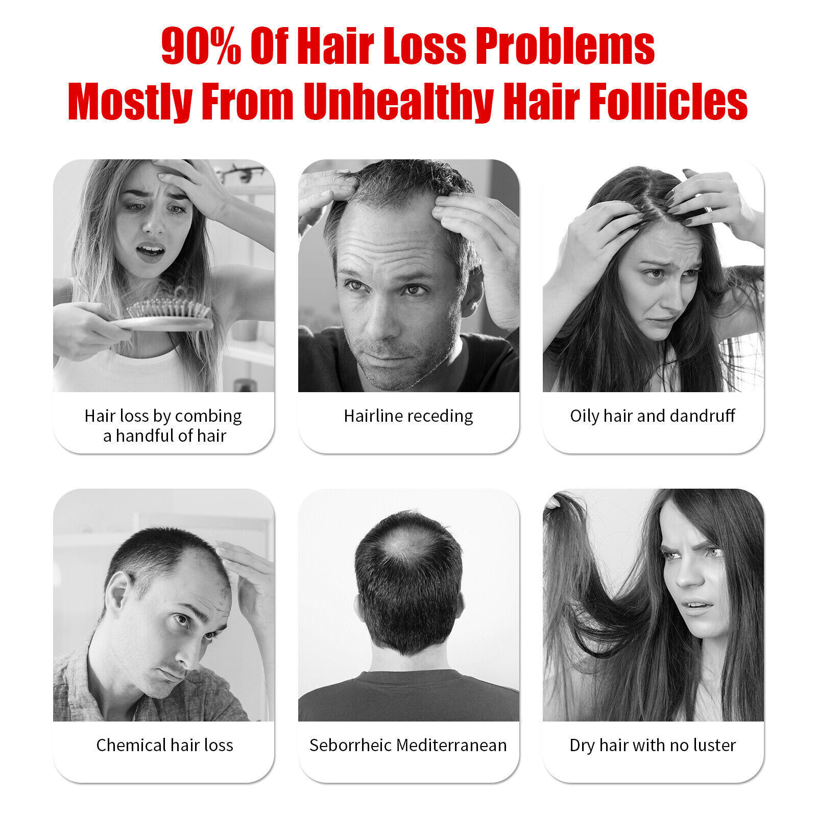 Professional Anti-Hair Loss Hair Care Hat with Blue & Red Light - Fast Regrowth, 48 LED