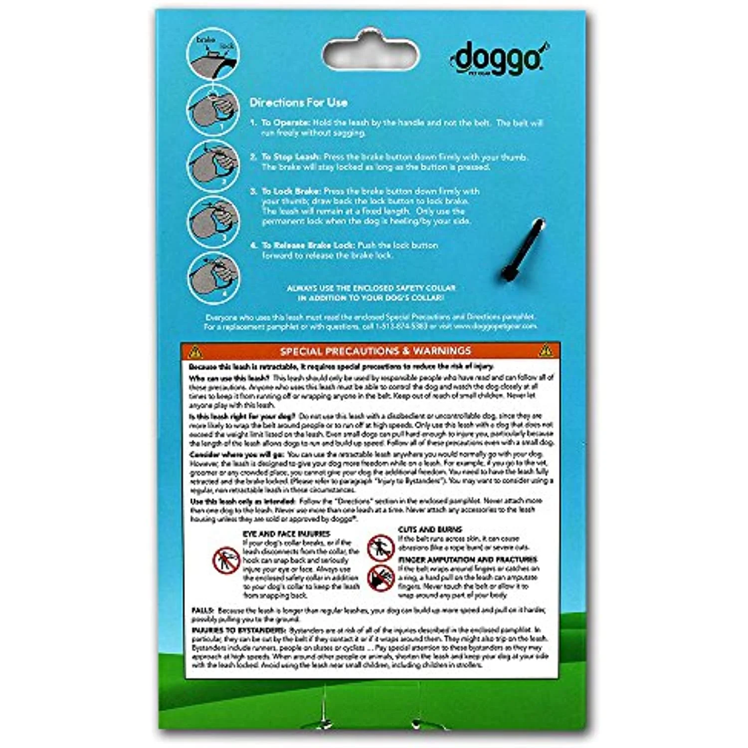 Doggo DGO RLSH GG SM Retractable Dog Leash, Gray, Small Dogs, 13-Ft. - Quantity 1