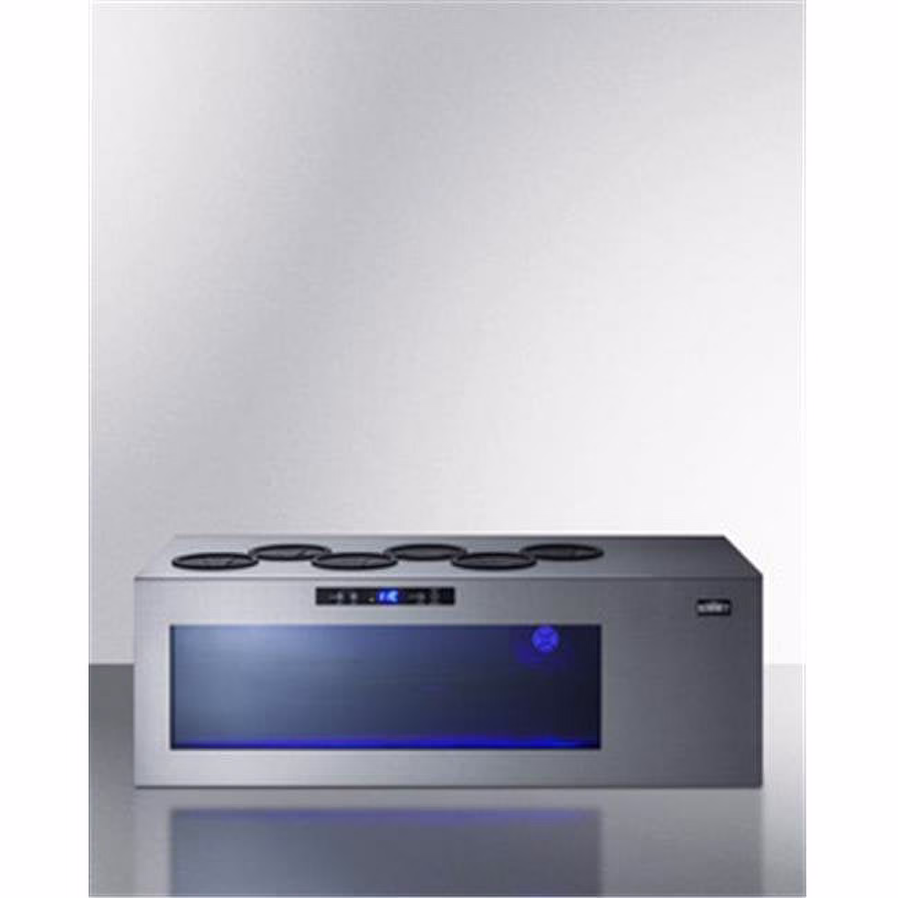 Summit Appliance  Stainless Steel Open Bottle Wine & Champagne Cooler with Digital Controls & Compressor-Cooled Design for Countertop Use