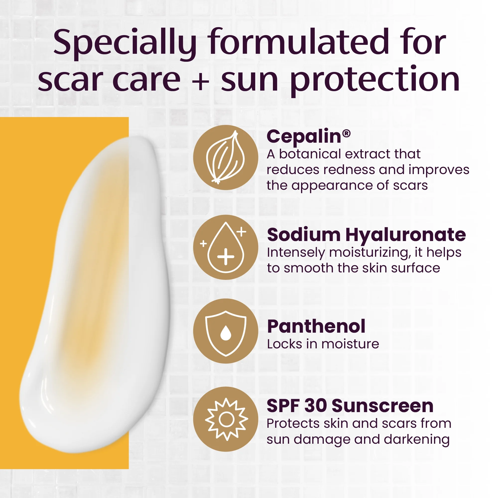 Mederma Scar Cream Plus SPF 30, Sunscreen, Protects Scars from Sun Damage, 0.7 oz (20g)