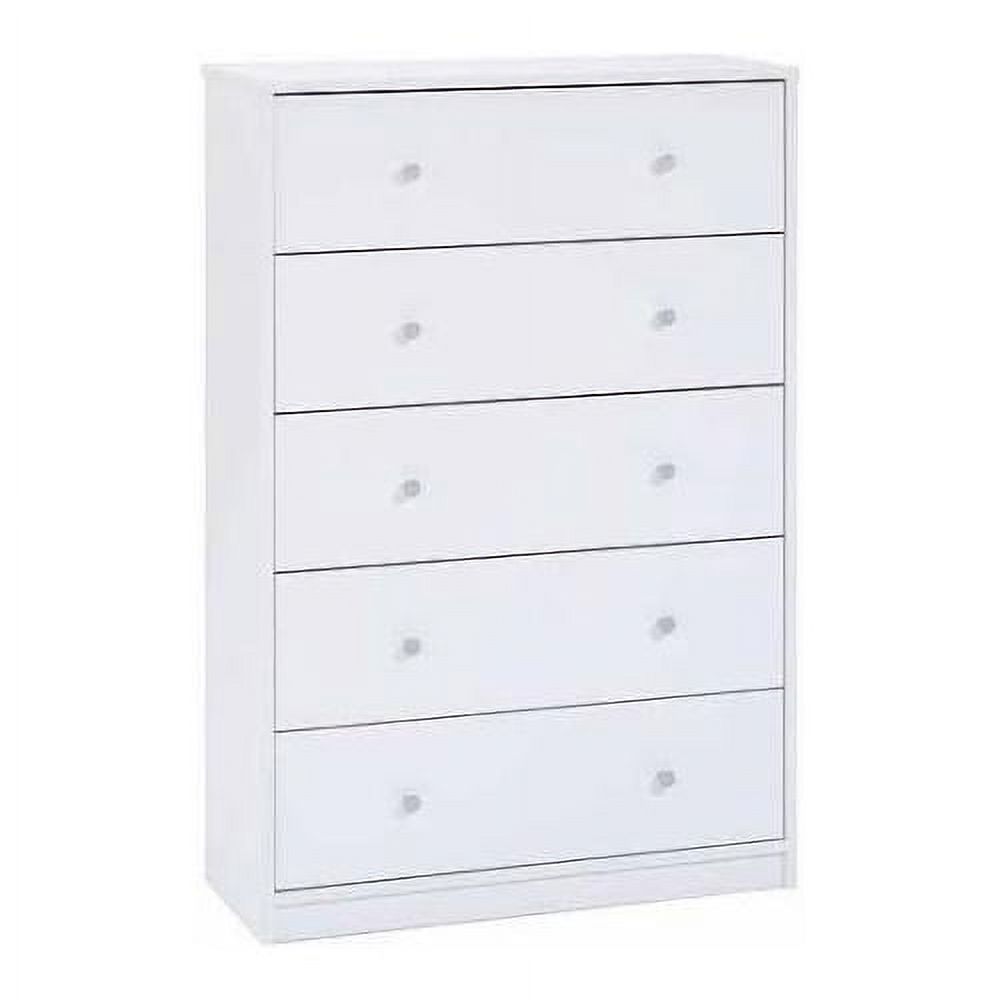 Modern And Studio 5-Drawer Dresser (White)