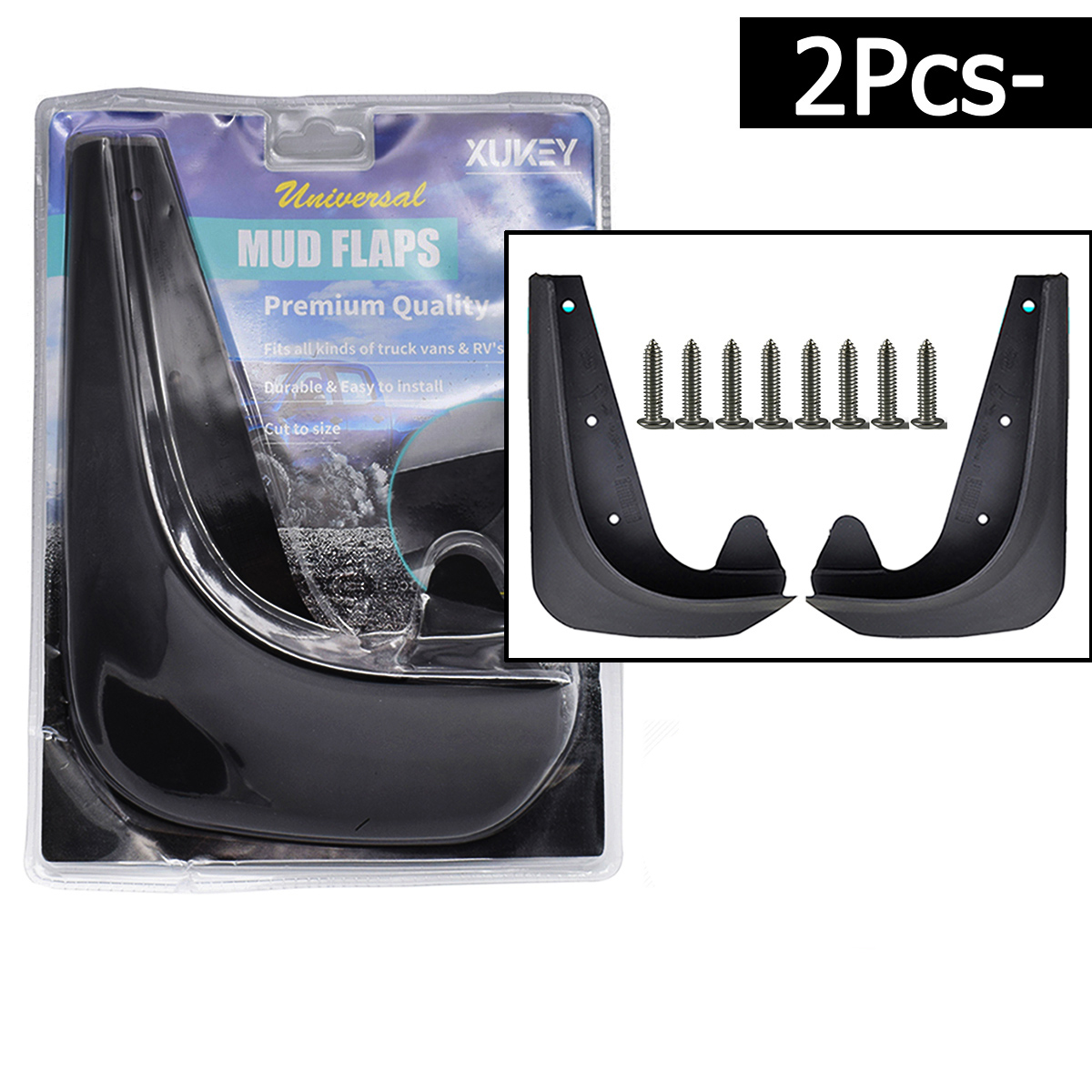 2PCS Car Mud Flaps Splash Guards Front OR Rear Universal Mudguards