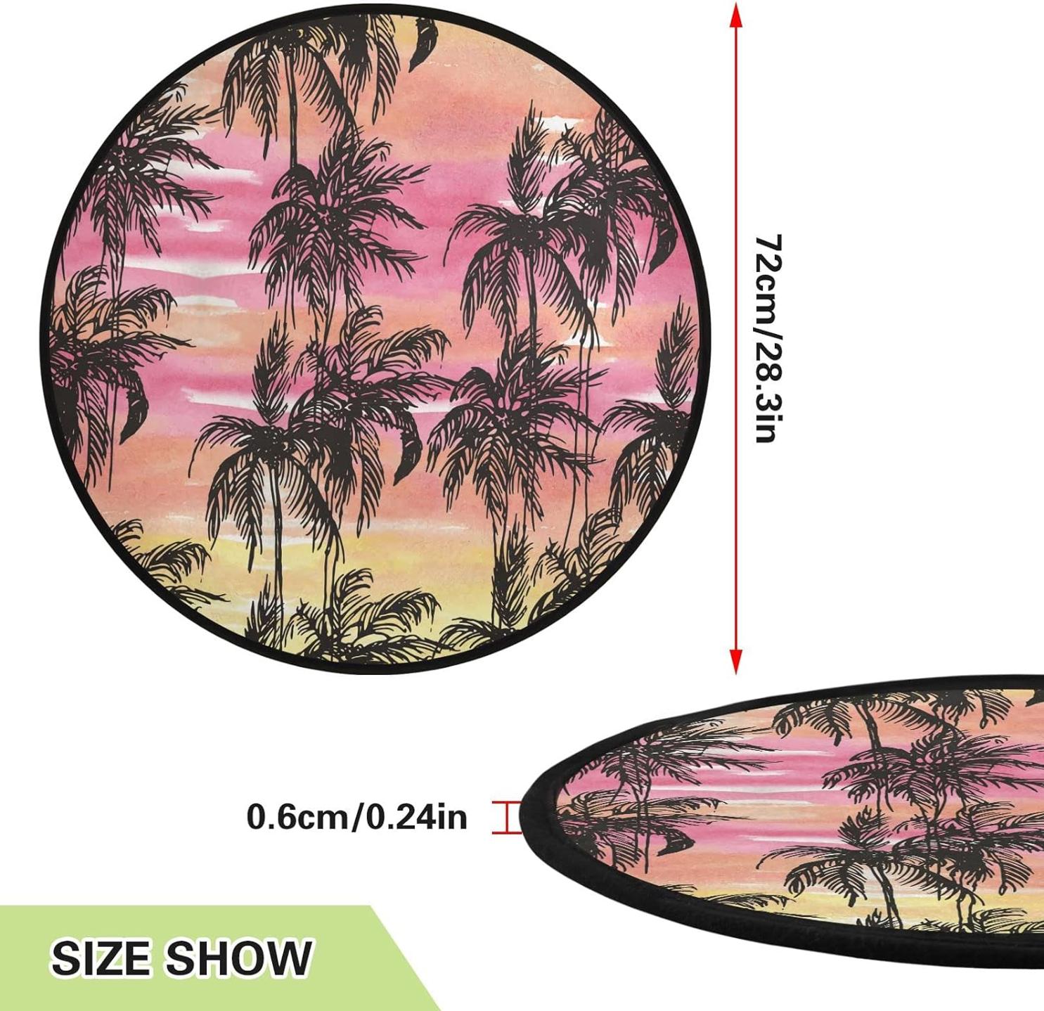 Dreamtimes Summer Palm Trees&nbsp;Christmas Tree Mats Waterproof Tree Skirt, 28.3