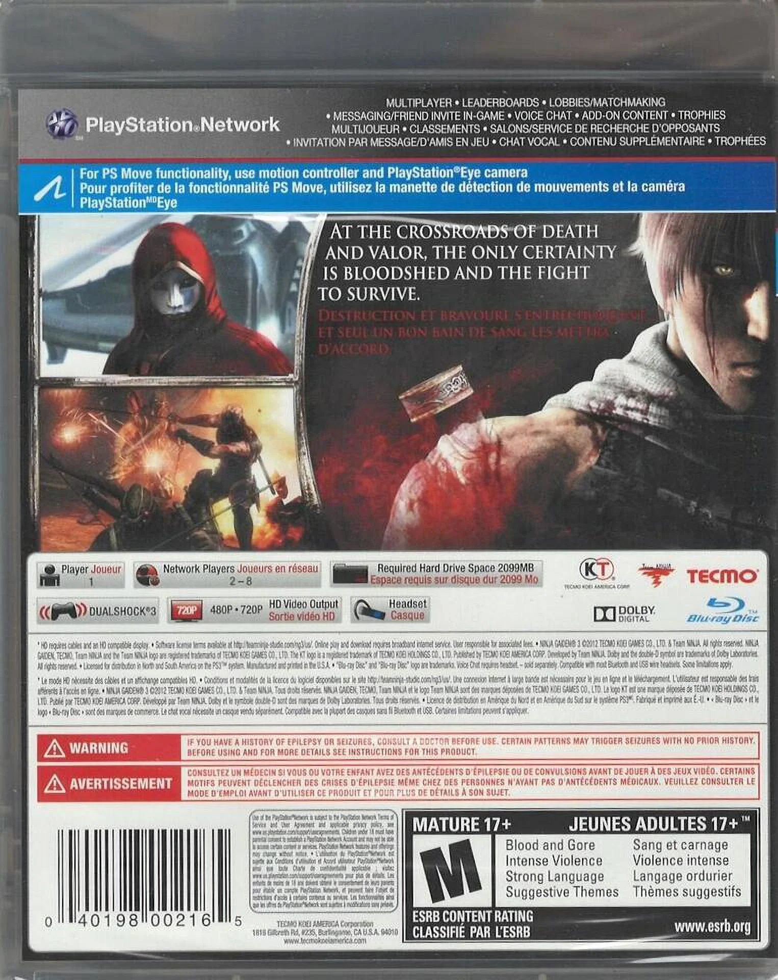 Ninja Gaiden 3 PS3 (Brand New Factory Sealed US Version) Playstation 3