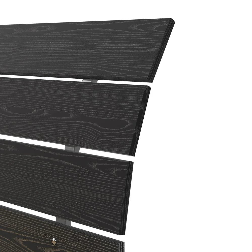 Belen Kox Scottsdale Full Bed with Slat Roll, Black Wood Grain