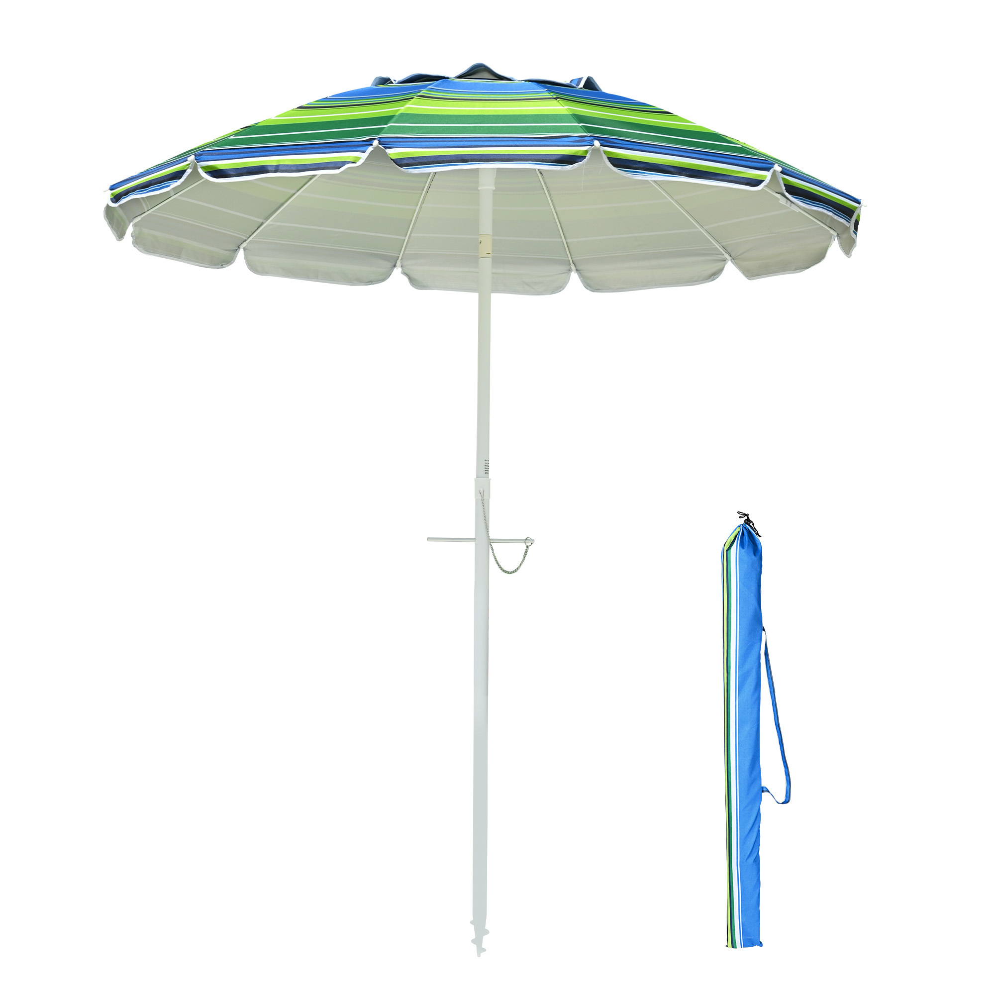 Striped Beach Umbrella - 4.41 - Stay Shaded