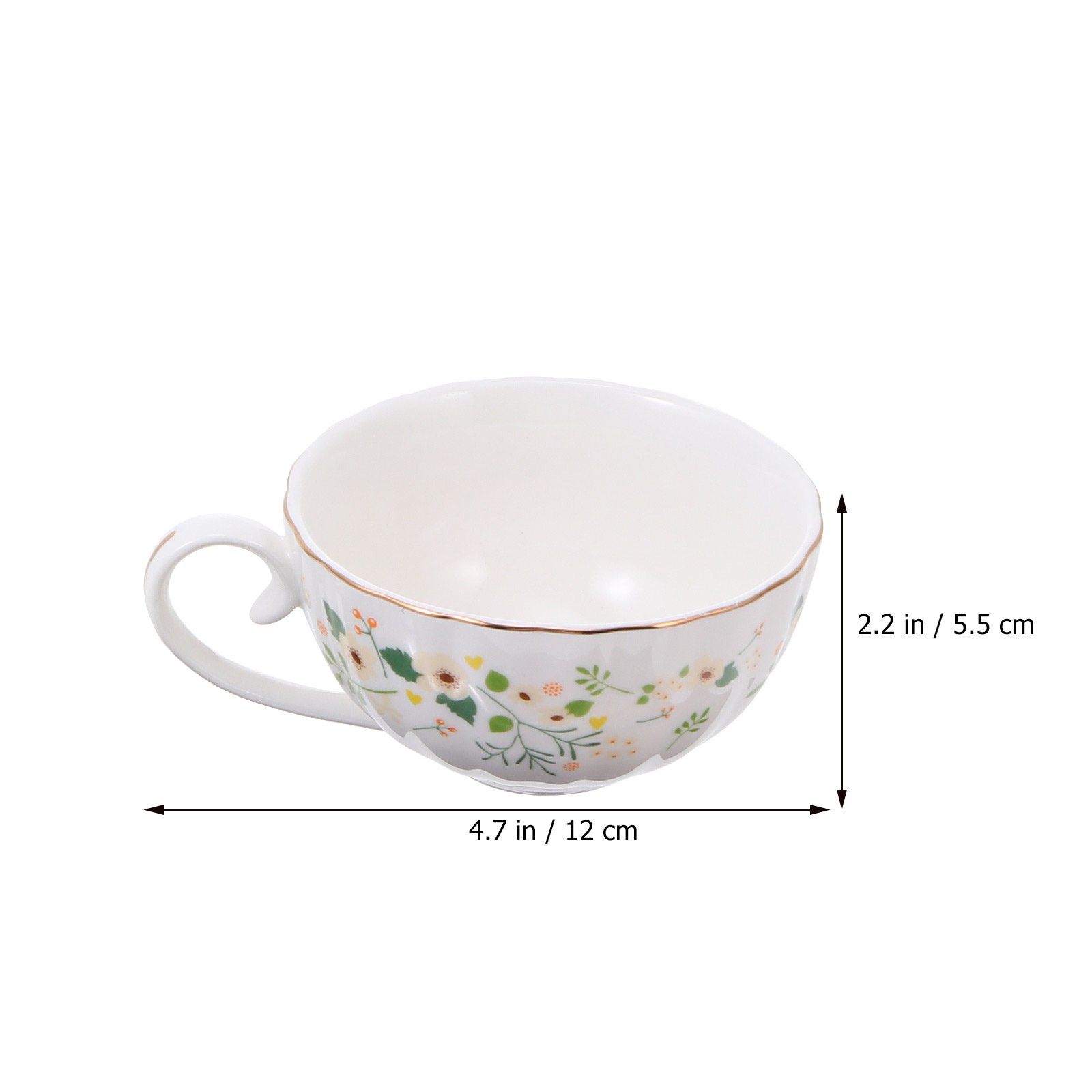 OUNONA Cup Coffee Set Tea Saucer Ceramic White Porcelain Cups Saucers Spoon Mug British Afternoon