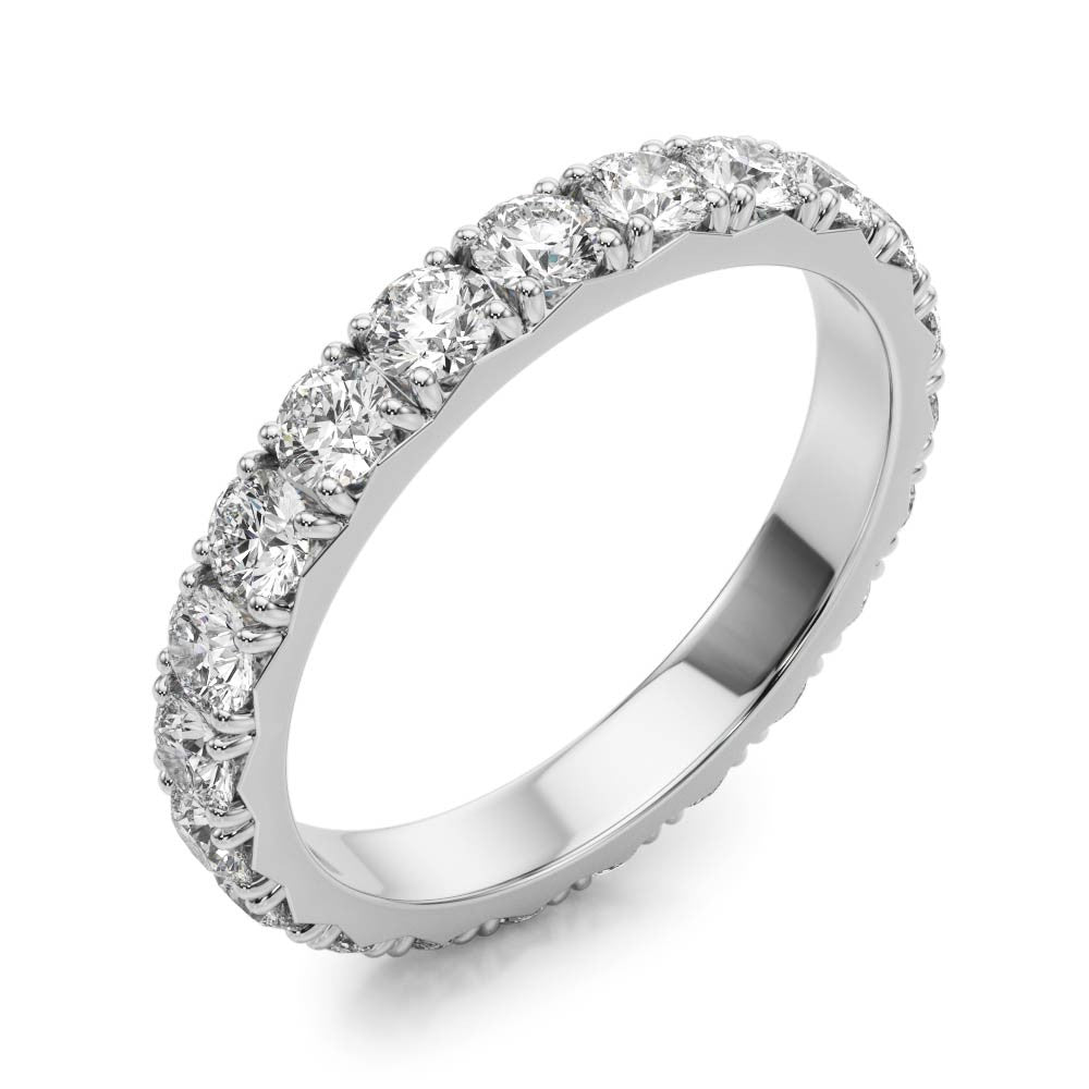FRENCH CUT DIAMOND ETERNITY WEDDING BAND