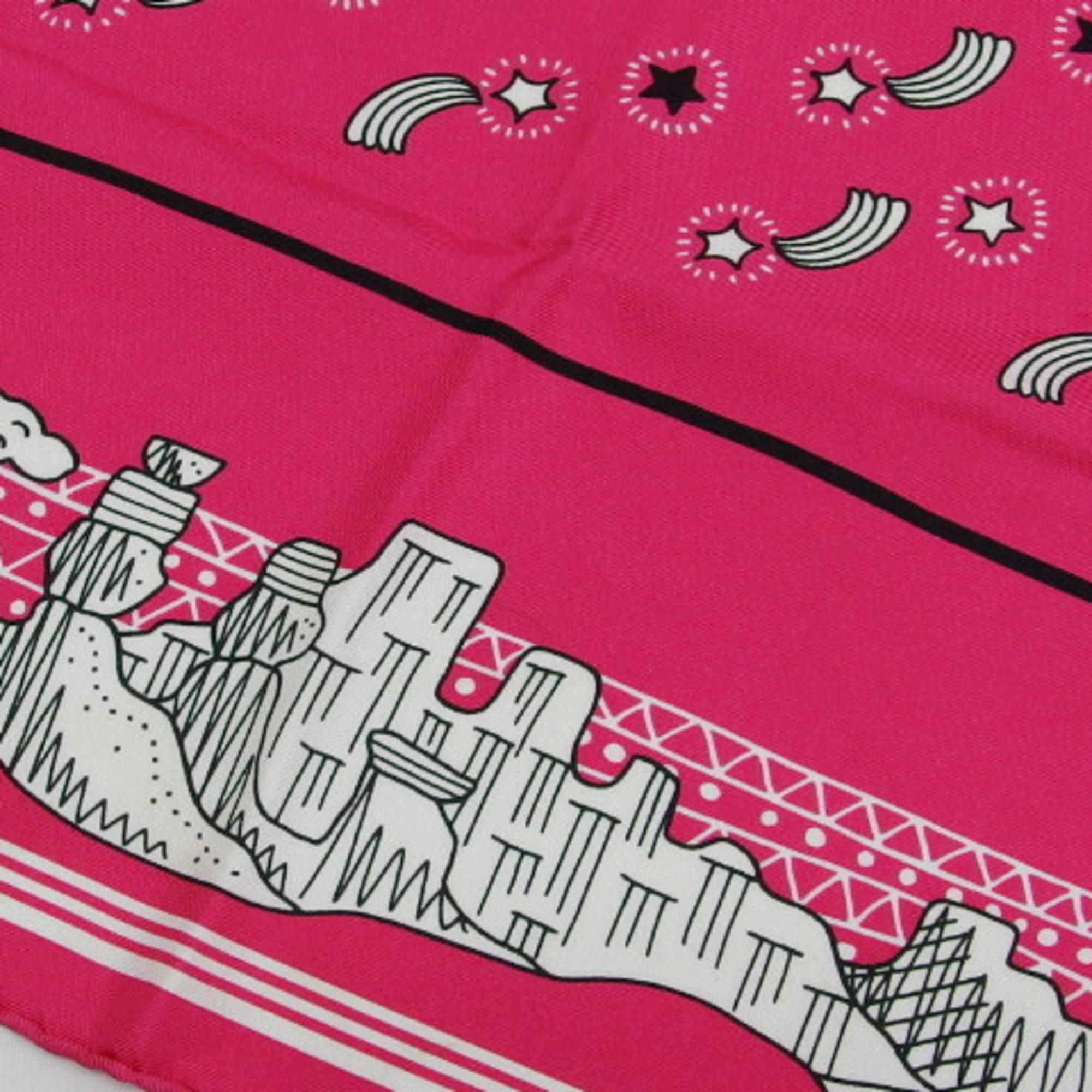 Pre-Owned Hermes Les Canyons Etoiles From the canyons to stars Carre 55 scarf (Good)