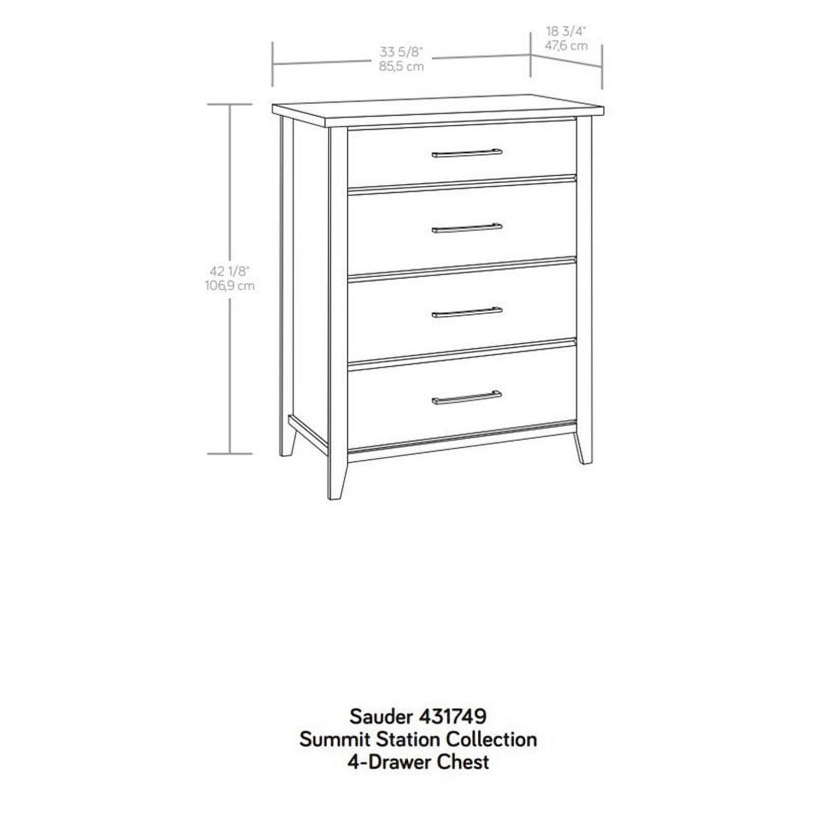 Pemberly Row Engineered Wood 4-Drawer Bedroom Chest in Pebble Pine