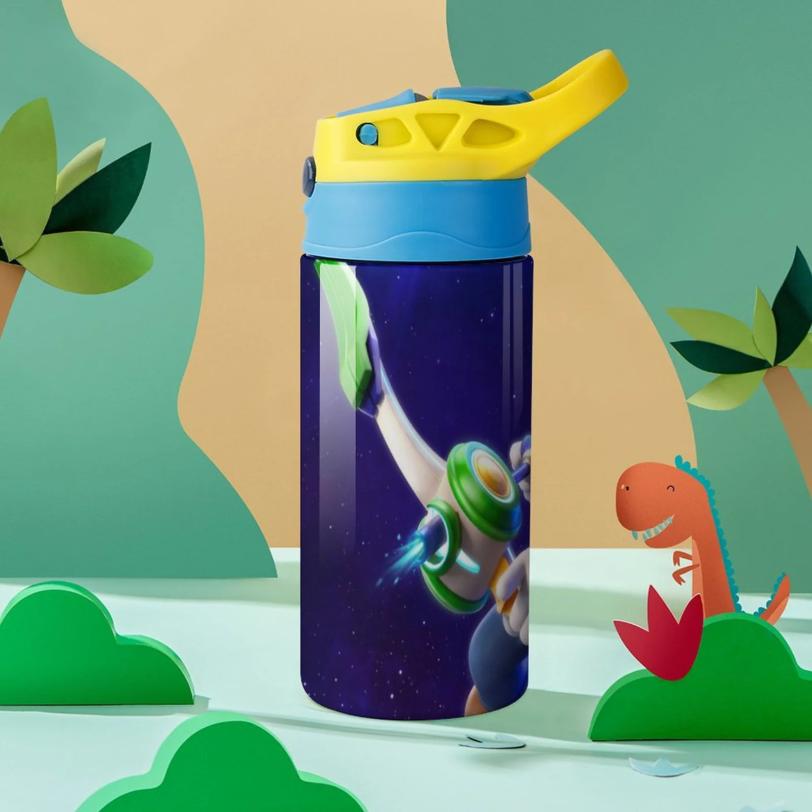 Luigi's Mansion Shot Kid's Insulated Water Bottle With Straw Vacuum Stainless Steel Cup Leak-Proof Children Toddler Thermoses