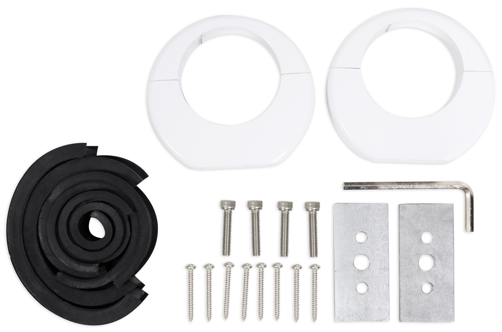 Pair Rockville MAC90W 8” White Aluminum Wakeboard Tower Speaker Pods+ Covers