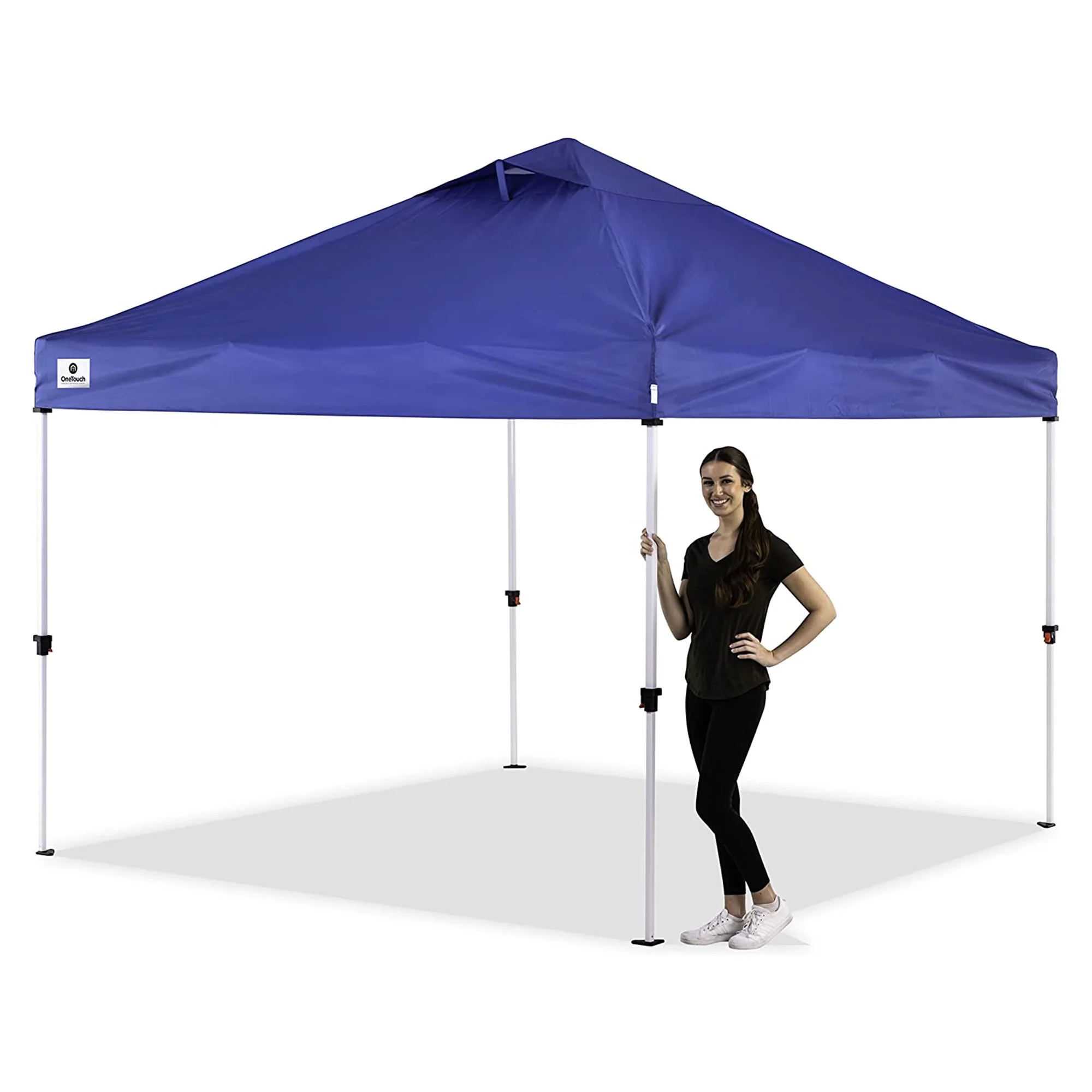 OneTouch 10 Ft x 10 Ft Instant Shade Canopy w/ Center Lock Technology, Blue
