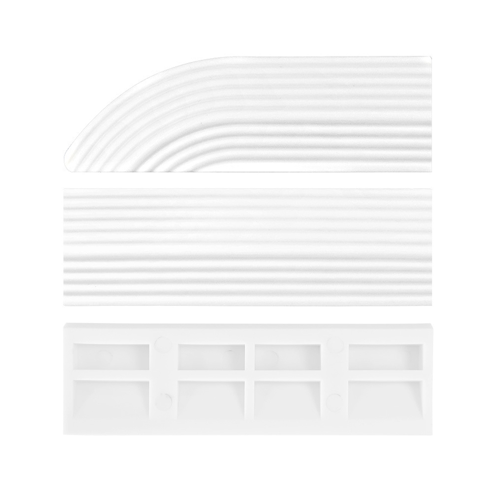 4 Pieces Household Threshold Bars Step Ramp Mat Door Sill Scuff Plate Slope Strip Auxiliary Compatible with irobot Xiaomi Roborock Narwal Ecovacs Sweeping Robotic Vacuum Cleaner - White