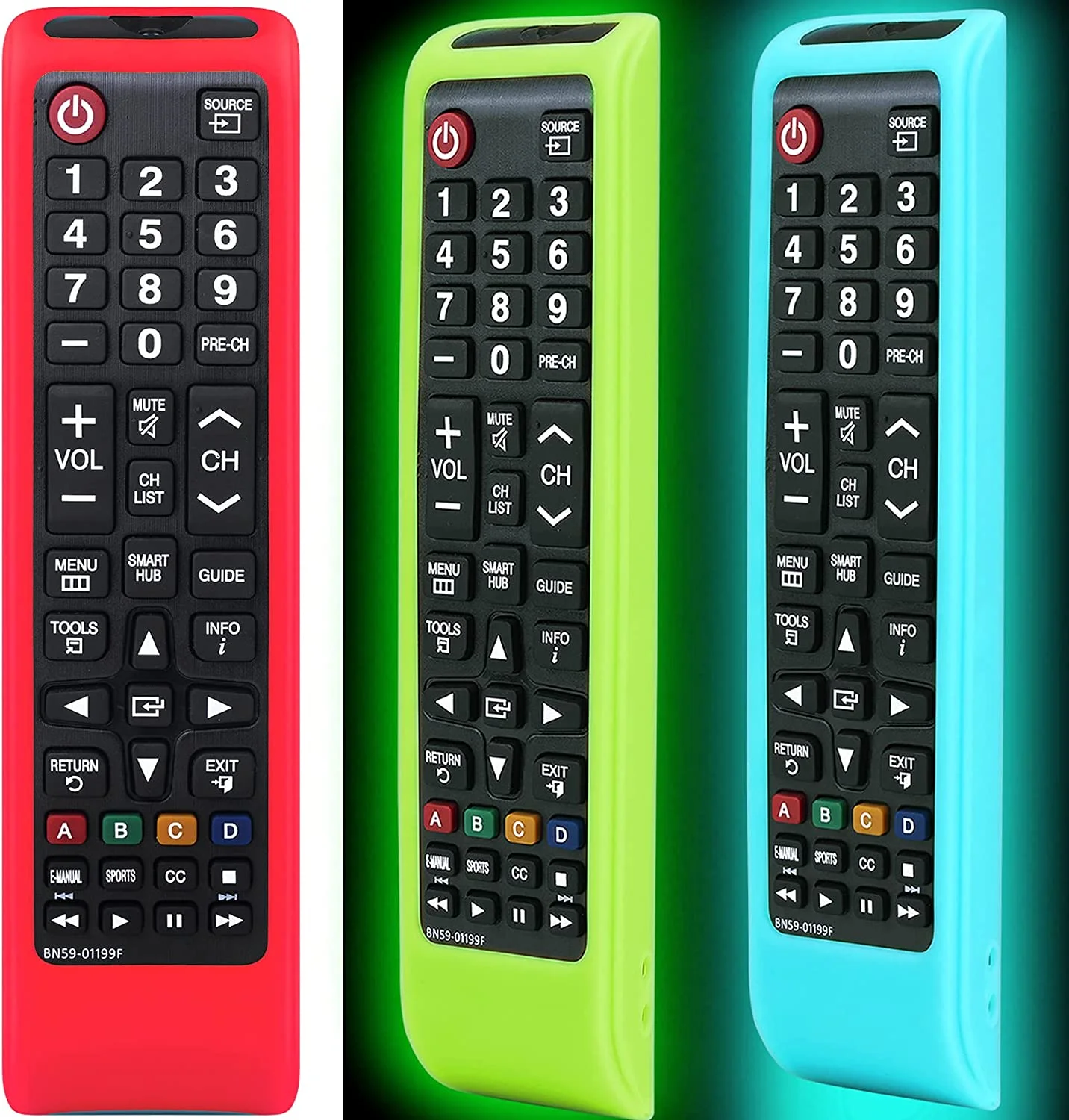 3 Pack Remote case for Samsung TV Controller, Silicone Remote Cover for BN59-01199F Samsung Remote Control, Smart TV