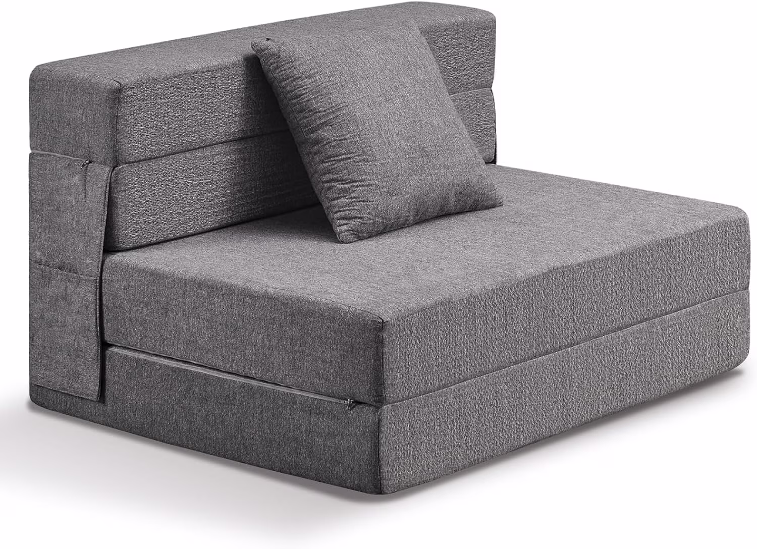 Folding Sofa Bed, 6 inch Memory Foam Couch, Convertible Sleeper Chair Floor Mattress Couch, Folding Mattress with Pillow & Washable Cover for Living,Twin